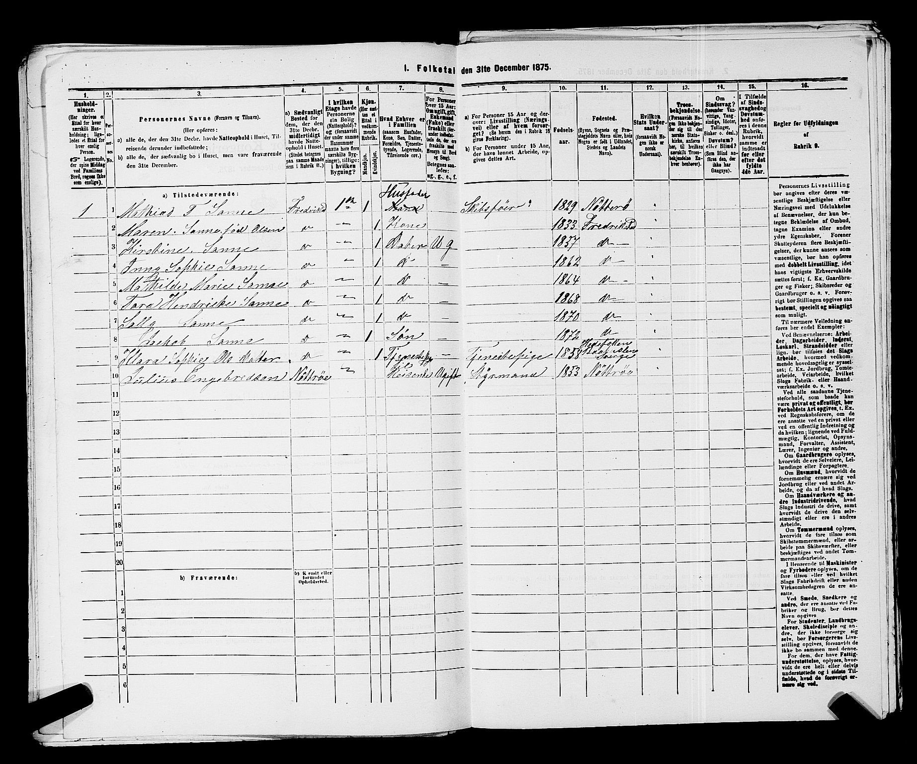 RA, 1875 census for 0103B Fredrikstad/Fredrikstad, 1875, p. 1678