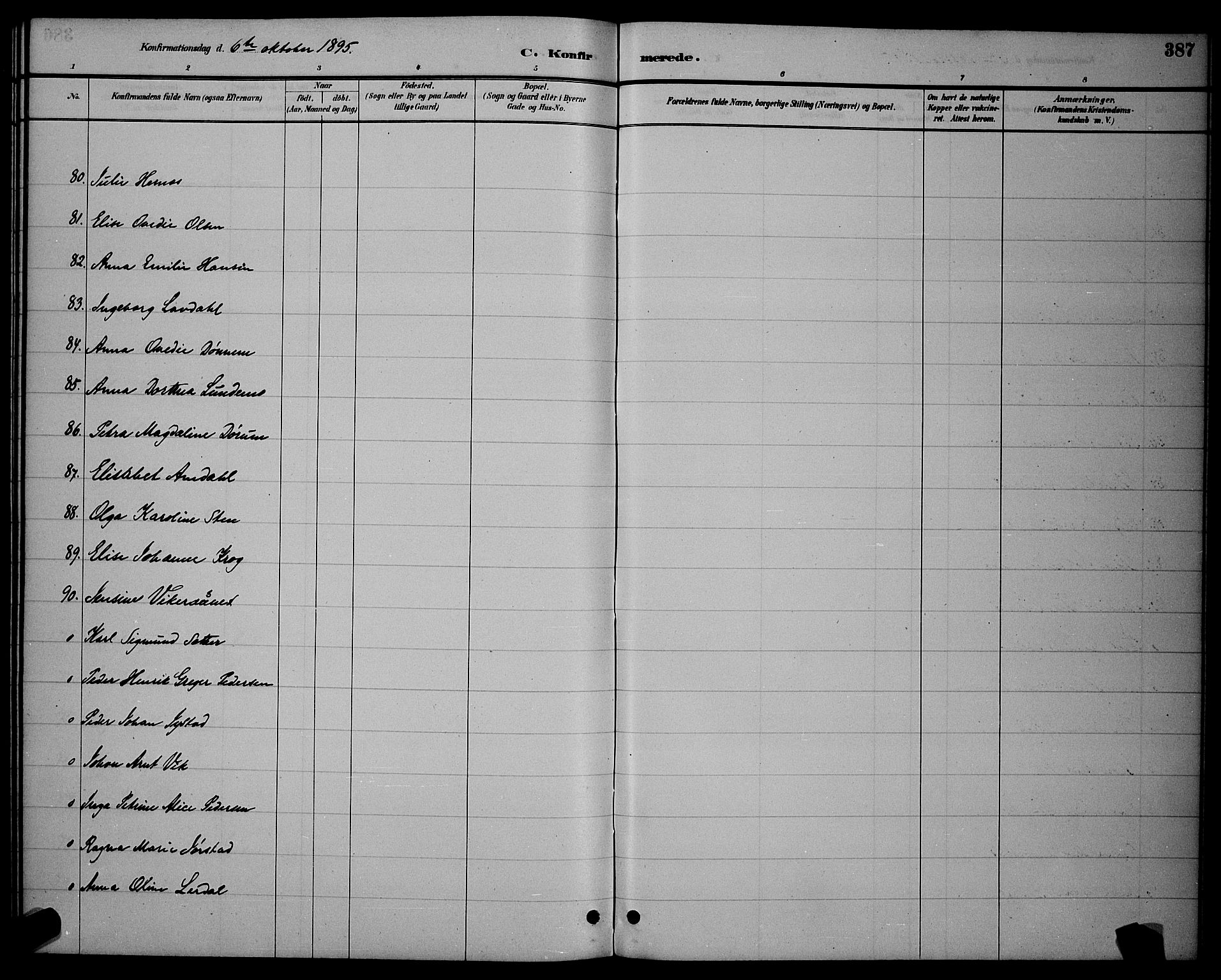 Ministerialprotokoller, klokkerbøker og fødselsregistre - Sør-Trøndelag, AV/SAT-A-1456/604/L0222: Parish register (copy) no. 604C05, 1886-1895, p. 387