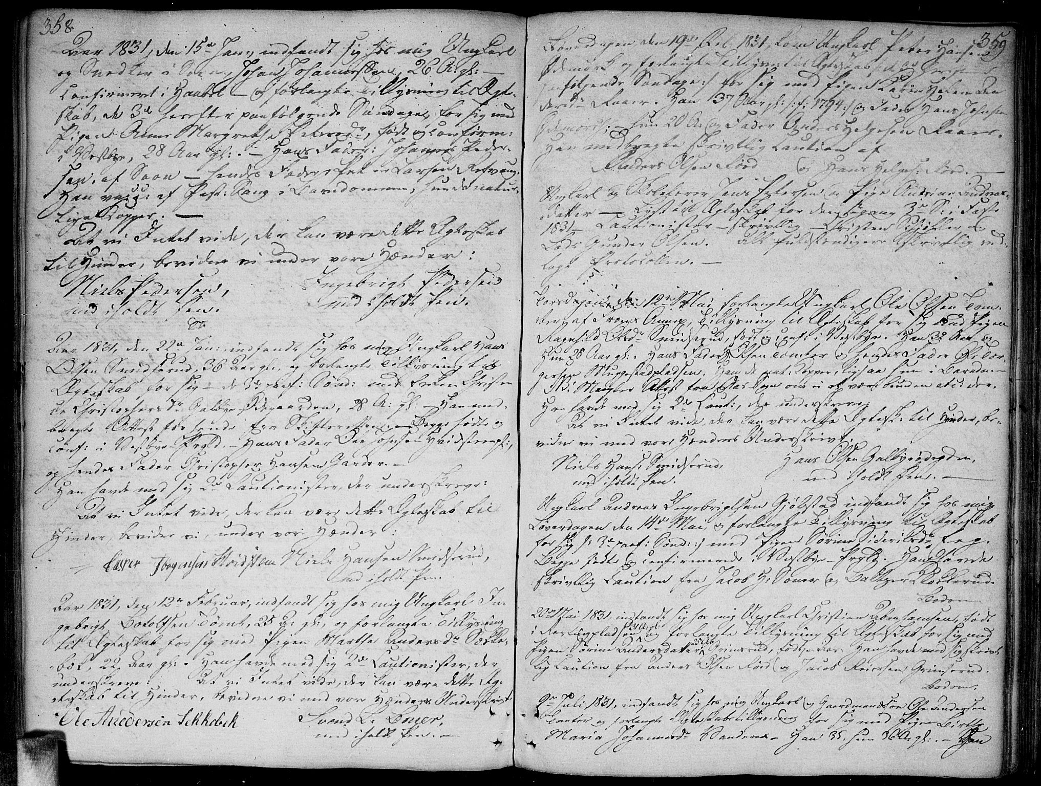 Vestby prestekontor Kirkebøker, AV/SAO-A-10893/F/Fa/L0004: Parish register (official) no. I 4, 1797-1813, p. 358-359