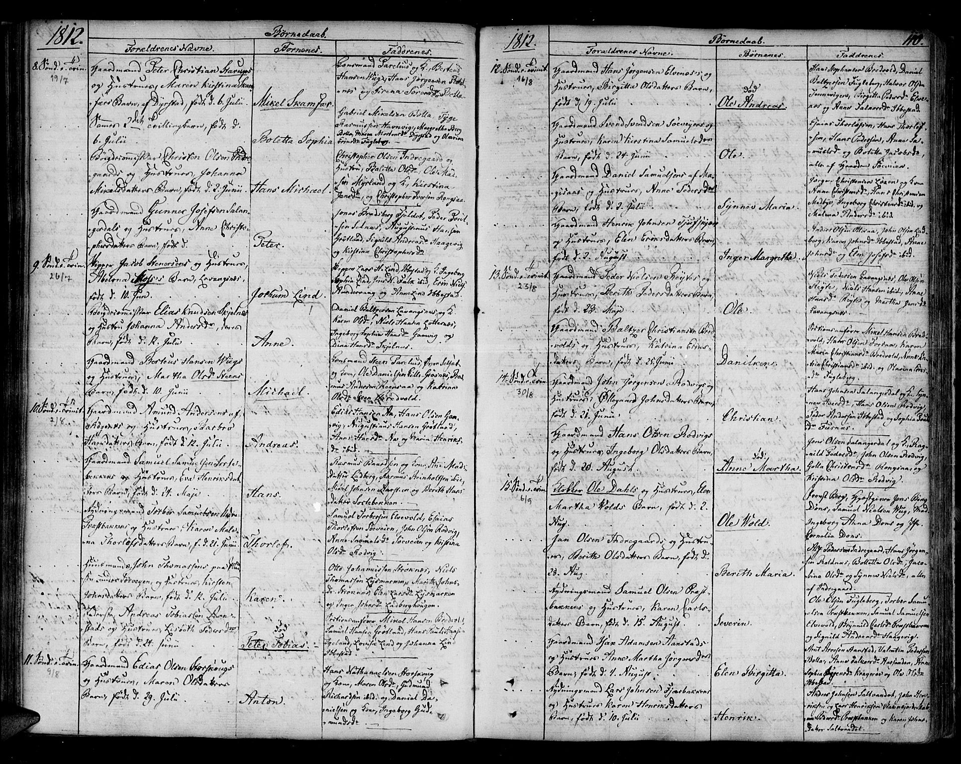 Ibestad sokneprestembete, SATØ/S-0077/H/Ha/Haa/L0004kirke: Parish register (official) no. 4, 1801-1824, p. 110