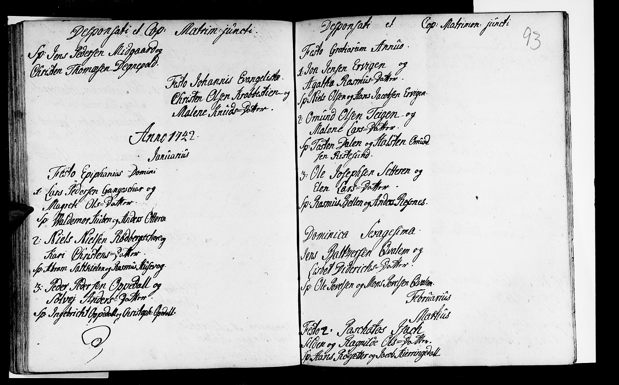 Selje sokneprestembete, SAB/A-99938/H/Ha/Haa/Haaa: Parish register (official) no. A 3, 1731-1743, p. 93