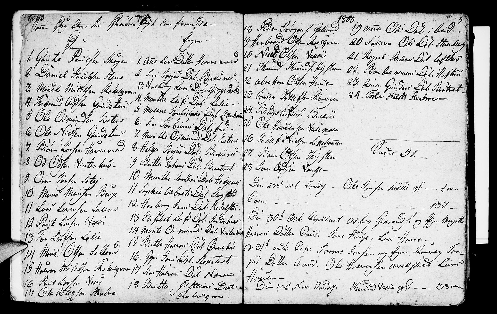 Suldal sokneprestkontor, SAST/A-101845/01/IV/L0004: Parish register (official) no. A 4, 1800-1816, p. 5