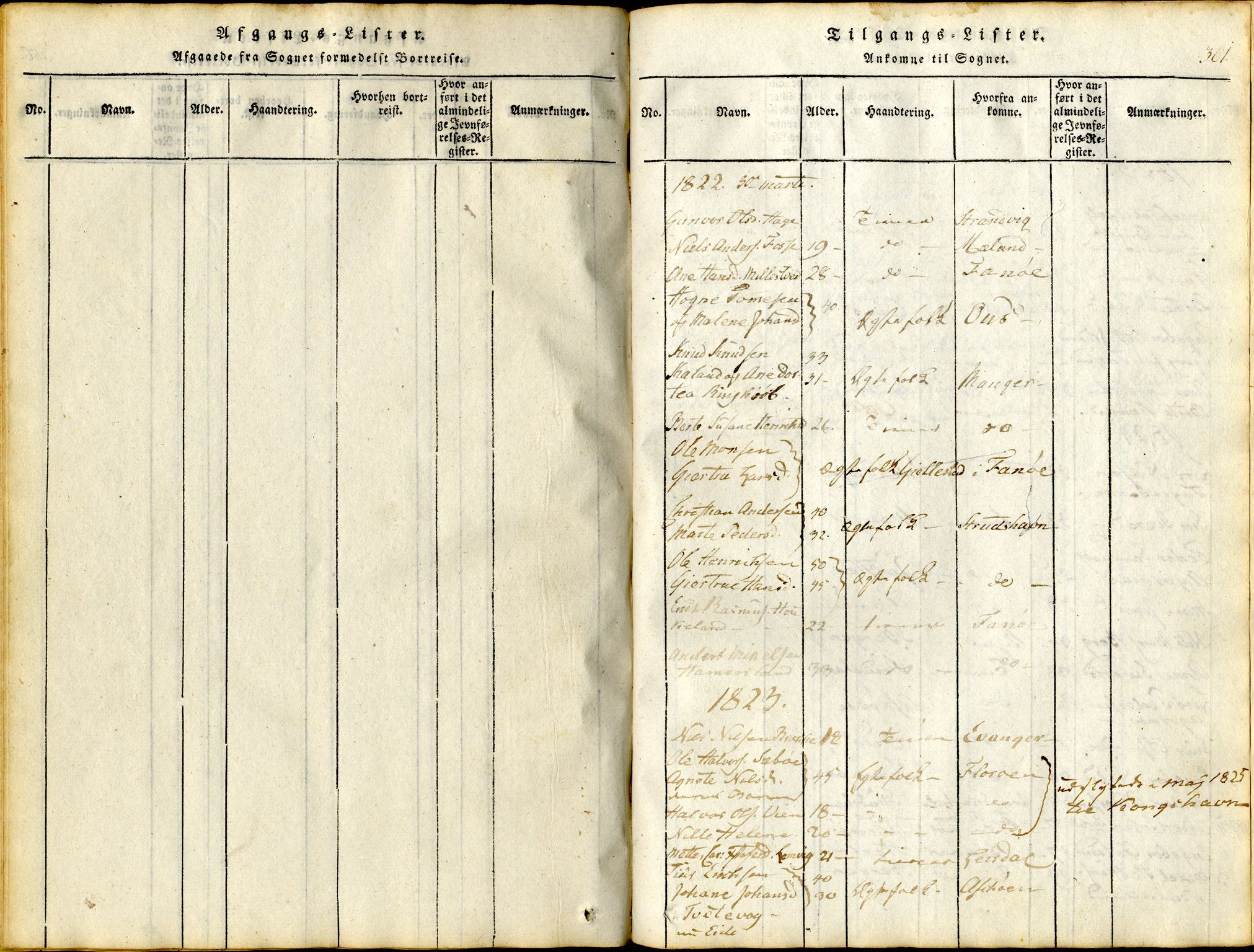 Sund sokneprestembete, AV/SAB-A-99930: Parish register (official) no. A 11, 1814-1825, p. 301
