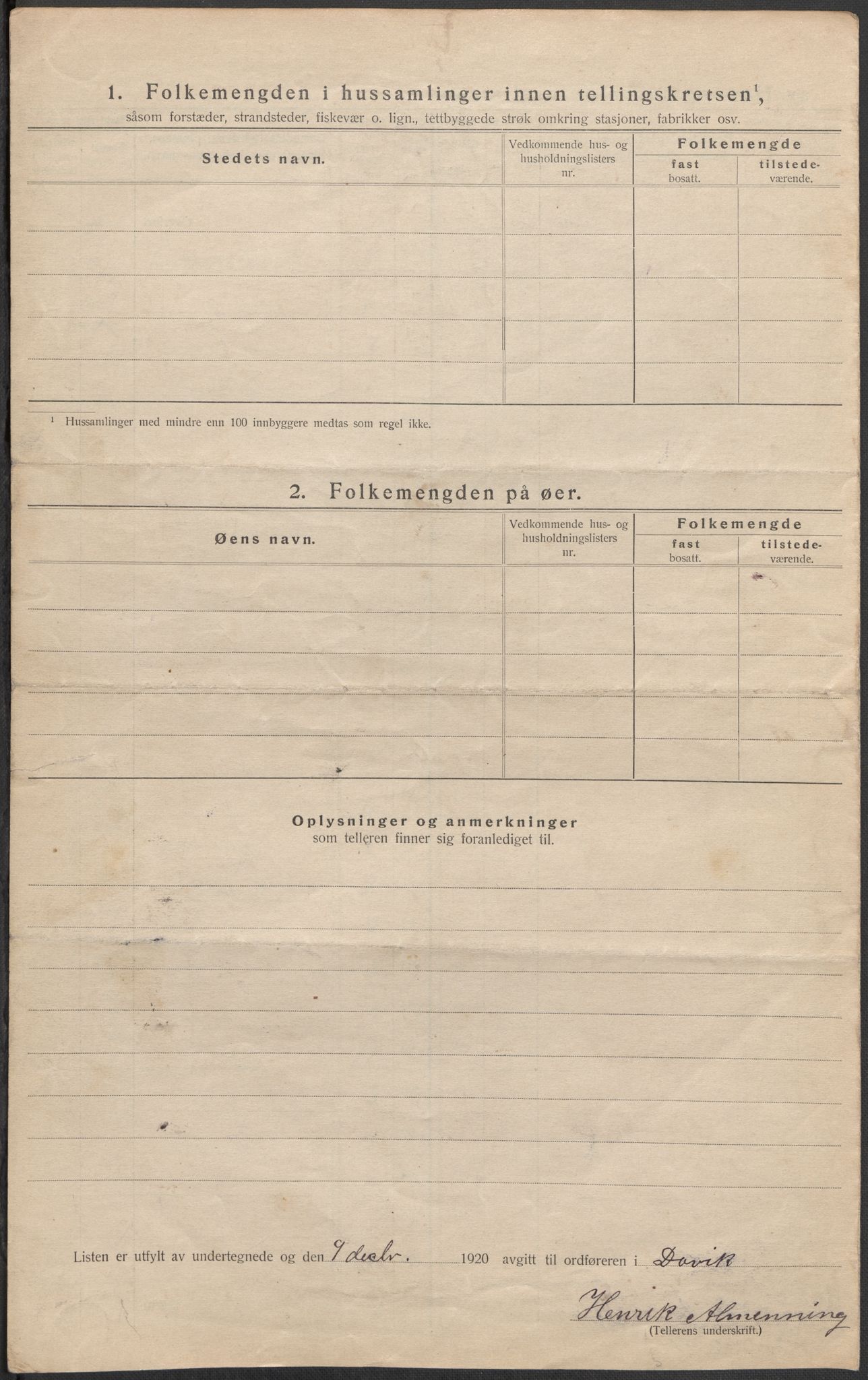 SAB, 1920 census for Davik, 1920, p. 52