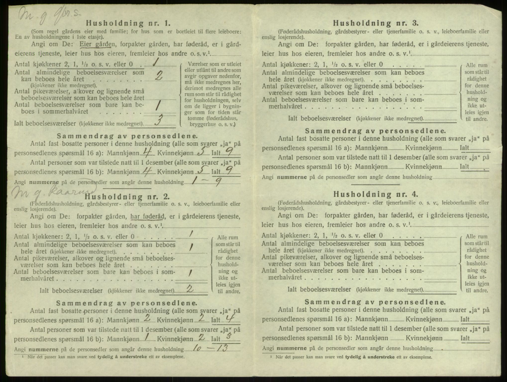 SAB, 1920 census for Manger, 1920, p. 1368