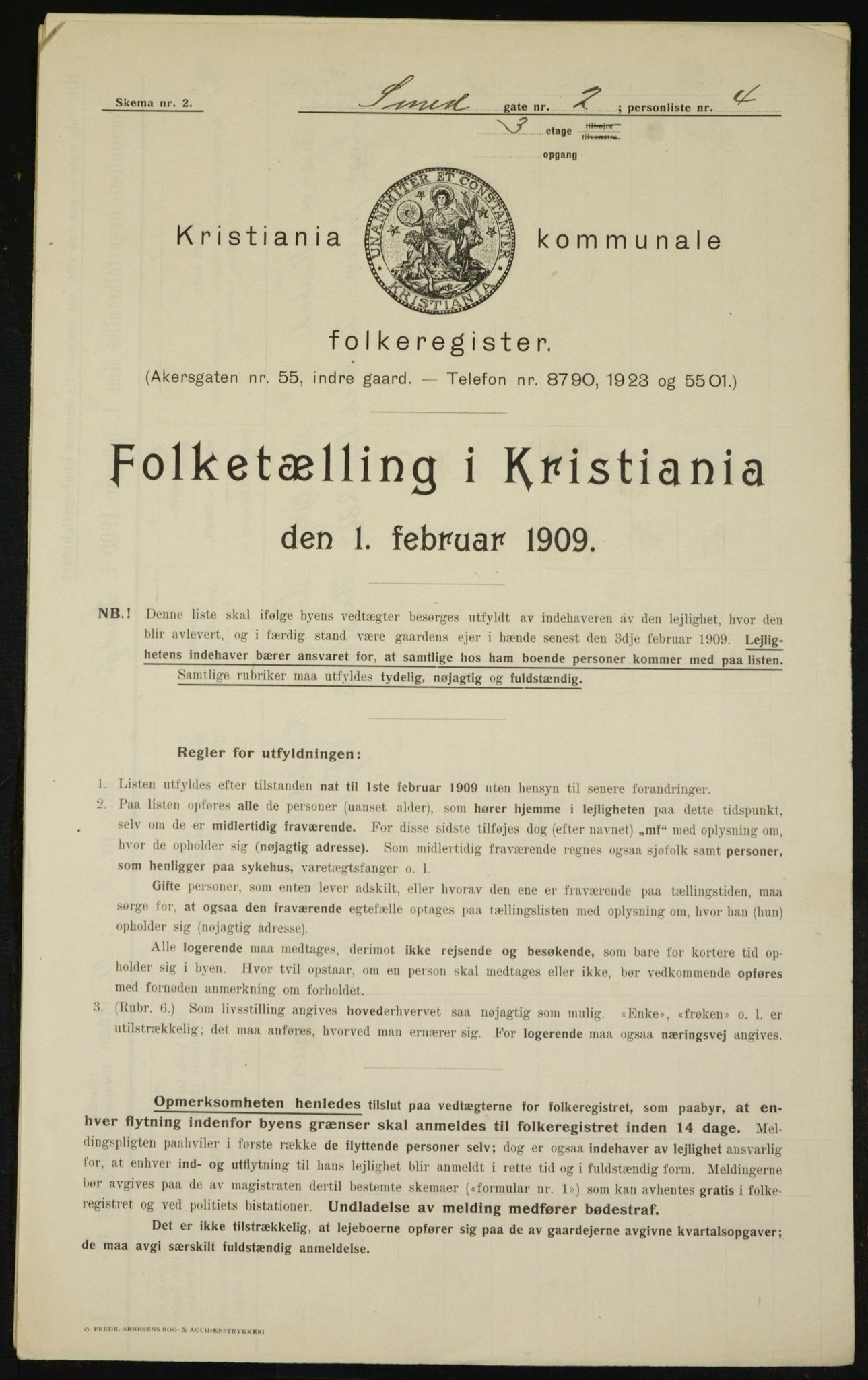 OBA, Municipal Census 1909 for Kristiania, 1909, p. 88067