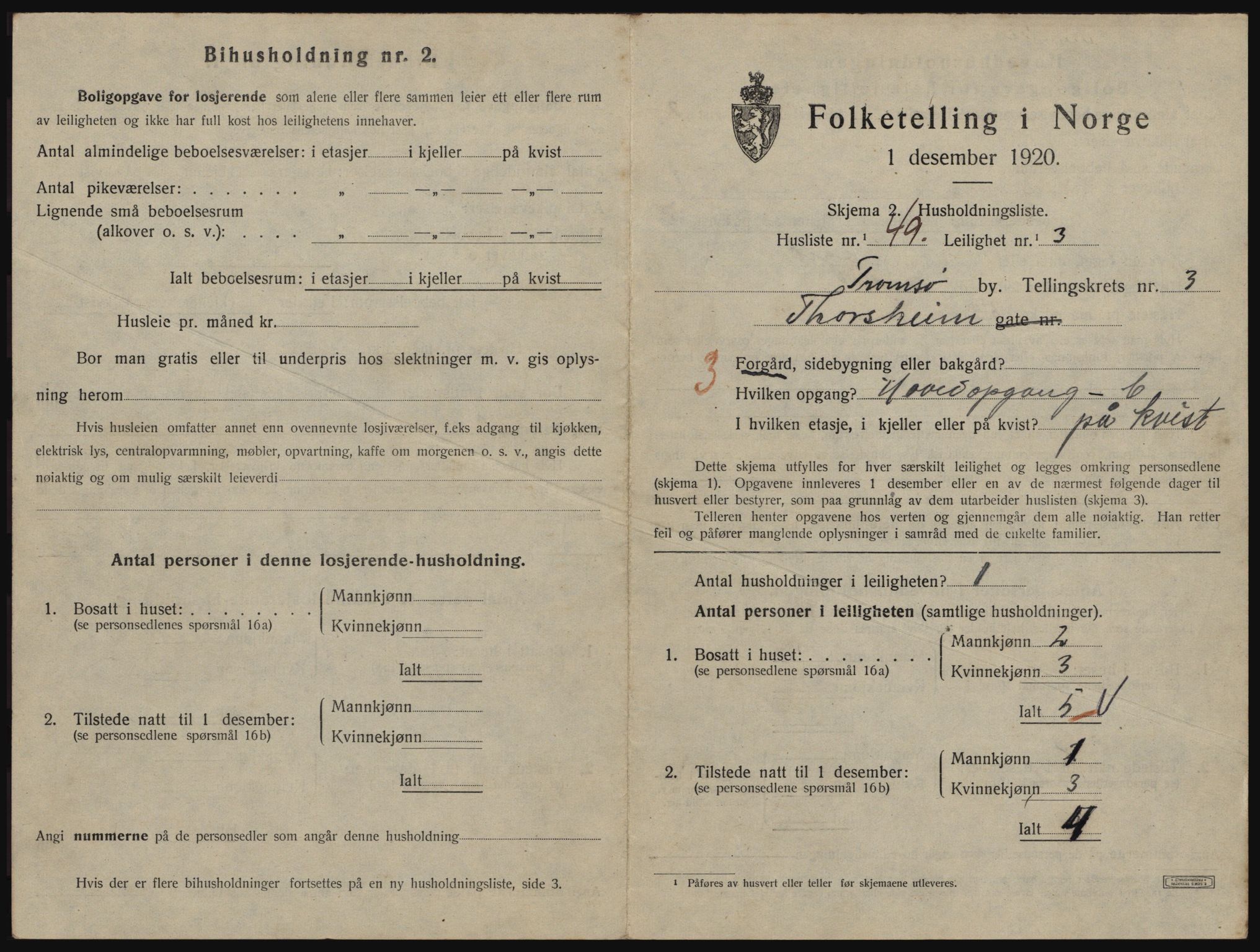 SATØ, 1920 census for Tromsø, 1920, p. 3269