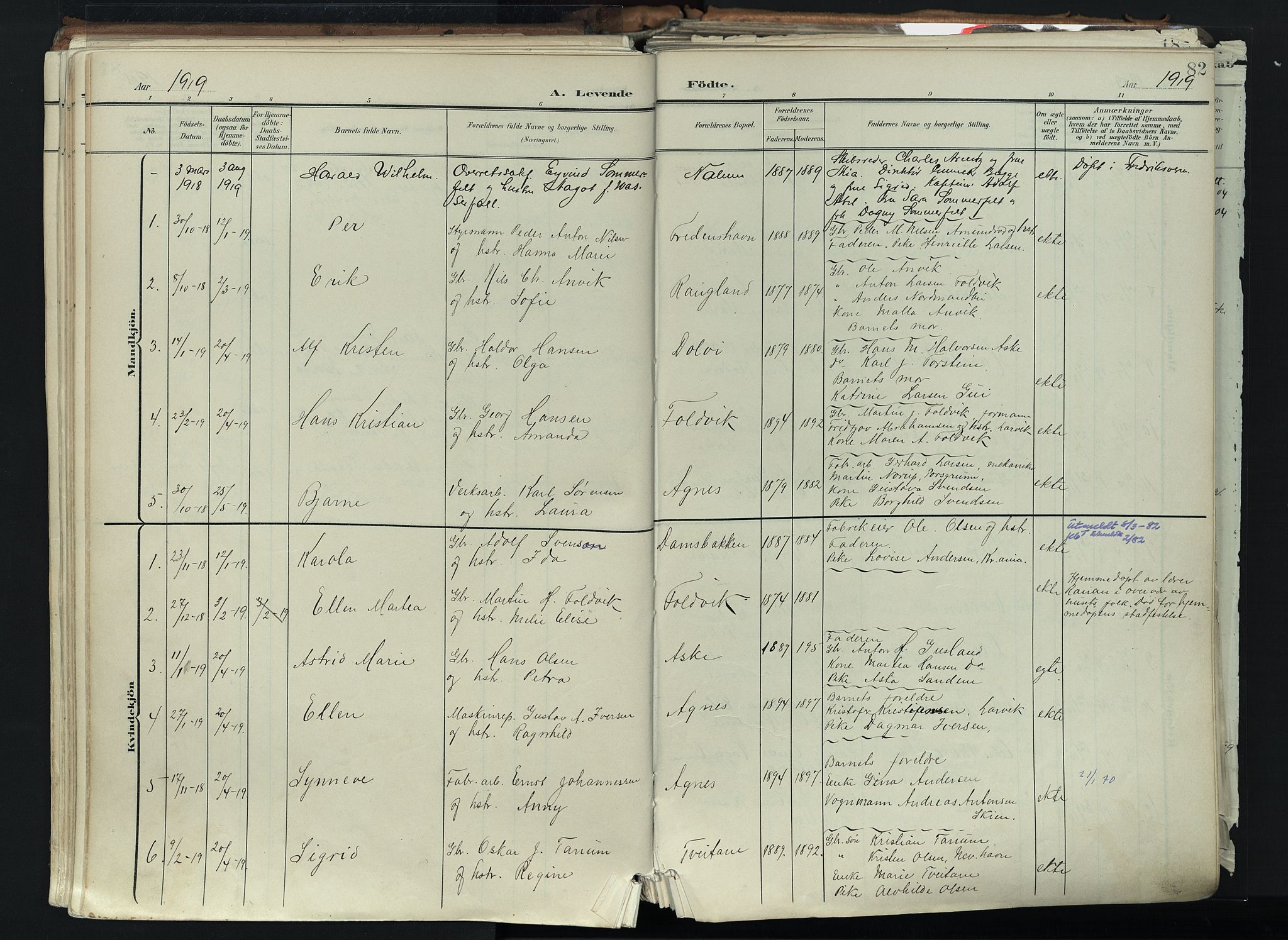 Brunlanes kirkebøker, AV/SAKO-A-342/F/Fc/L0003: Parish register (official) no. III 3, 1900-1922, p. 82