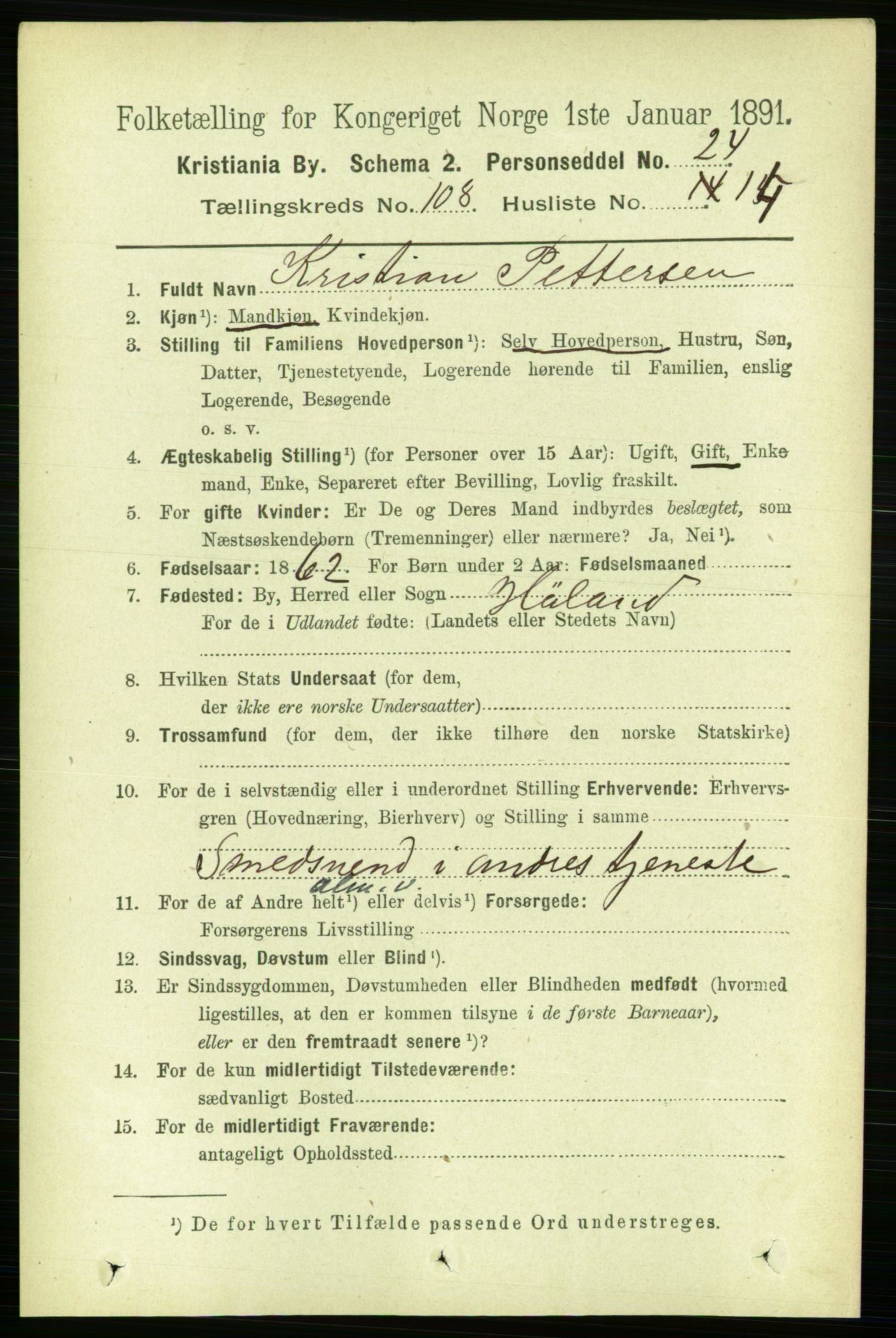 RA, 1891 census for 0301 Kristiania, 1891, p. 55920