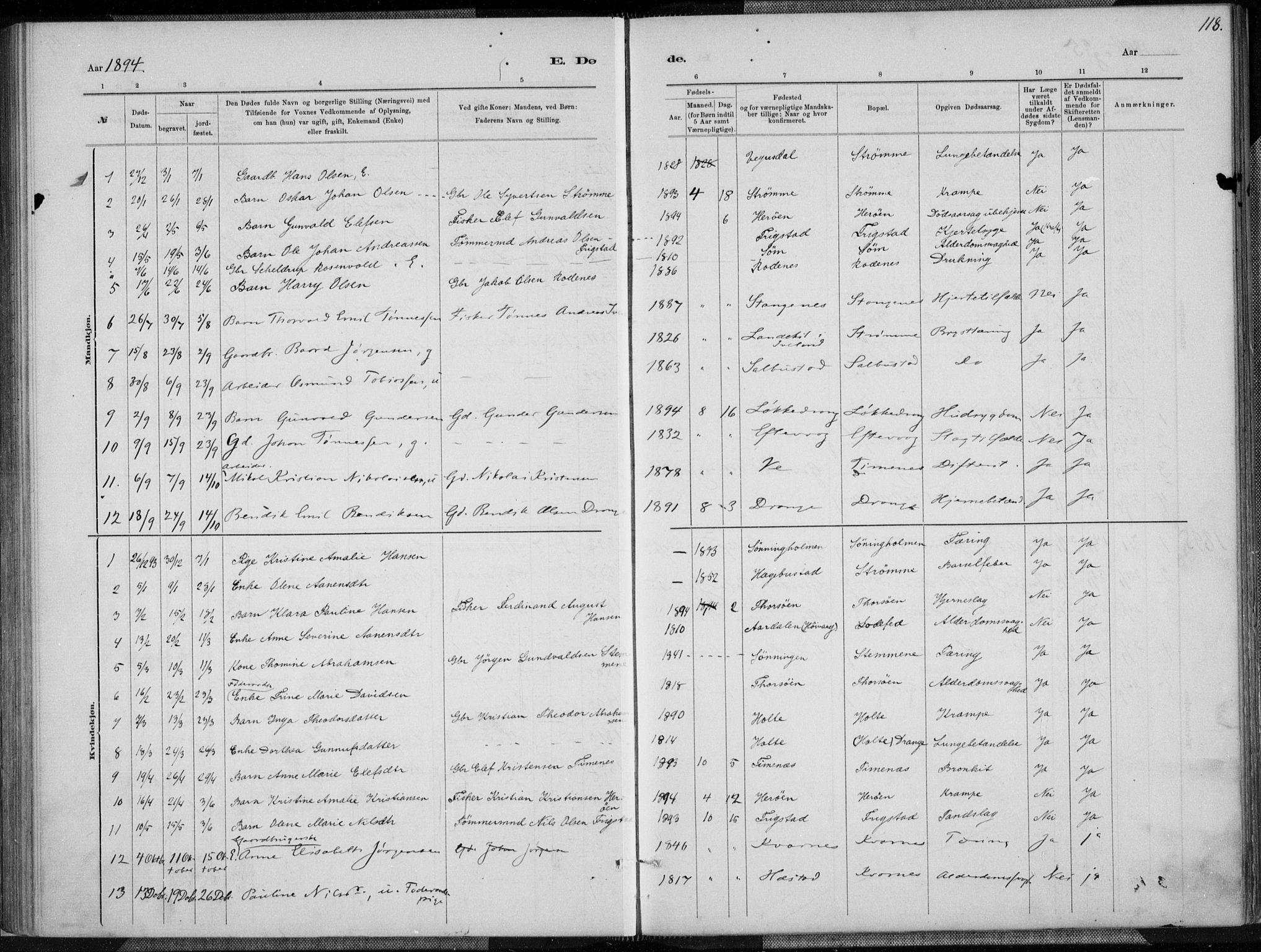 Oddernes sokneprestkontor, AV/SAK-1111-0033/F/Fa/Fab/L0002: Parish register (official) no. A 2, 1884-1903, p. 118