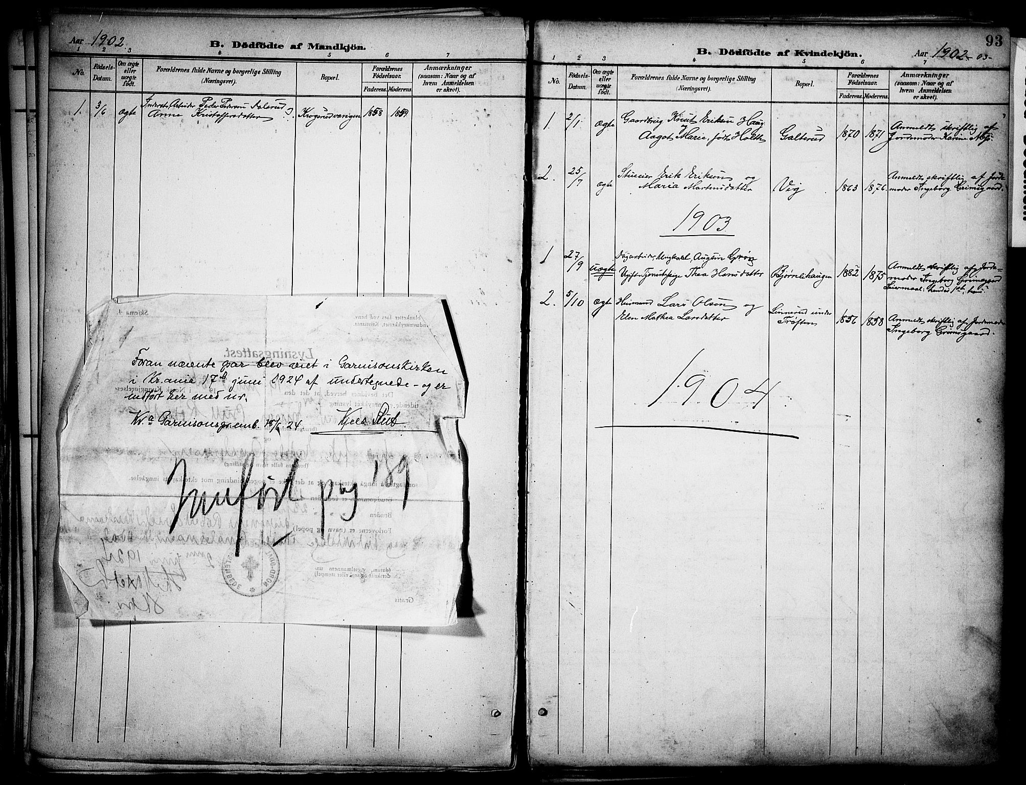 Nord-Odal prestekontor, AV/SAH-PREST-032/H/Ha/Haa/L0007: Parish register (official) no. 7, 1902-1926, p. 93