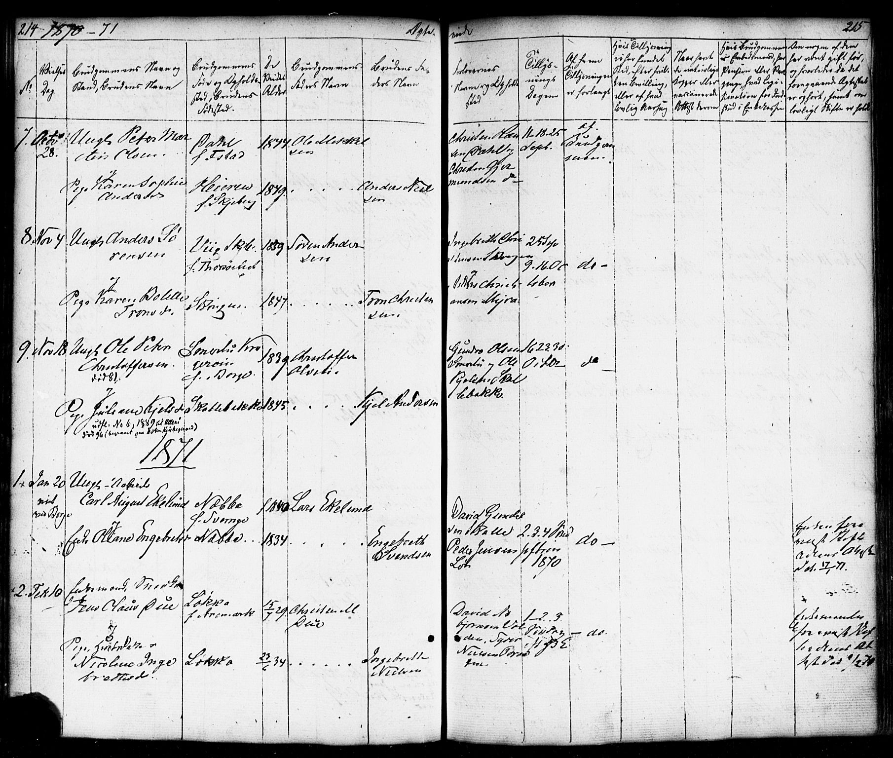 Borge prestekontor Kirkebøker, SAO/A-10903/F/Fb/L0002: Parish register (official) no. II 2, 1853-1877, p. 214-215