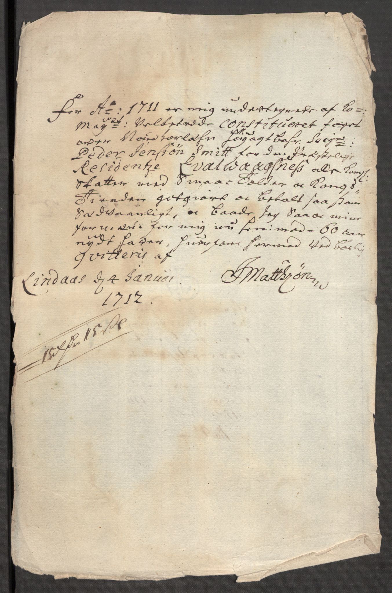 Rentekammeret inntil 1814, Reviderte regnskaper, Fogderegnskap, AV/RA-EA-4092/R51/L3192: Fogderegnskap Nordhordland og Voss, 1711, p. 342