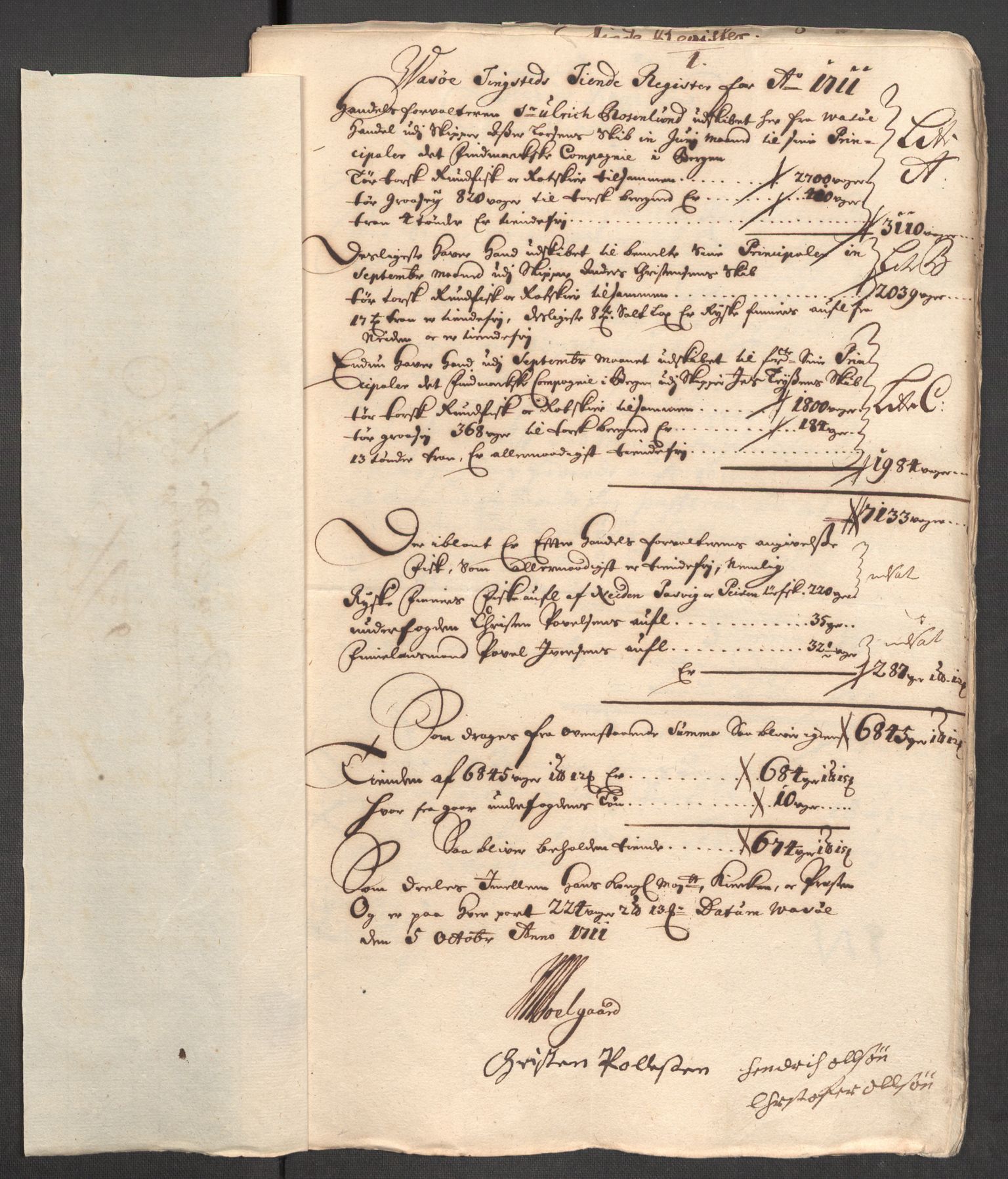 Rentekammeret inntil 1814, Reviderte regnskaper, Fogderegnskap, AV/RA-EA-4092/R69/L4855: Fogderegnskap Finnmark/Vardøhus, 1709-1712, p. 376