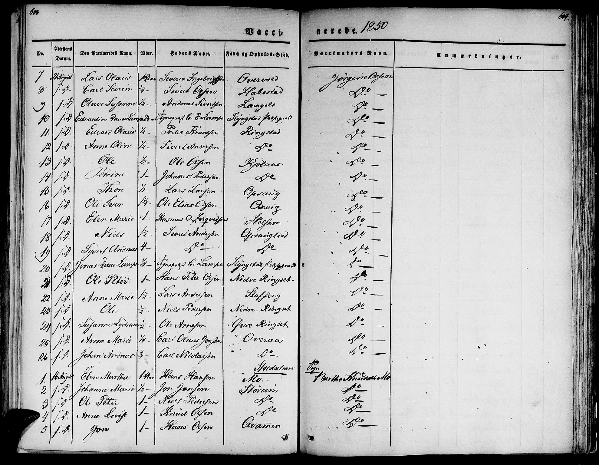 Ministerialprotokoller, klokkerbøker og fødselsregistre - Møre og Romsdal, SAT/A-1454/520/L0274: Parish register (official) no. 520A04, 1827-1864, p. 608-609