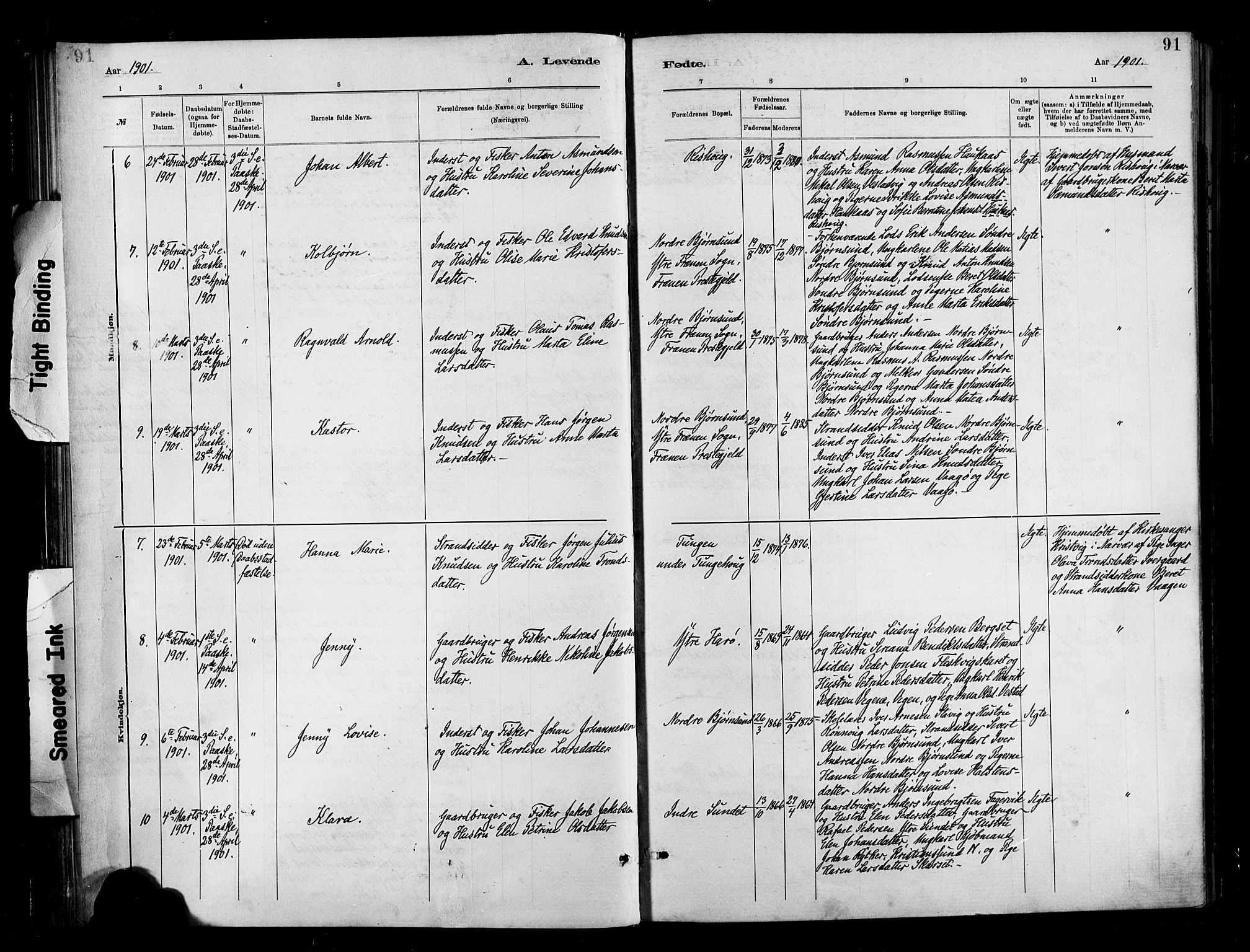 Ministerialprotokoller, klokkerbøker og fødselsregistre - Møre og Romsdal, SAT/A-1454/566/L0769: Parish register (official) no. 566A08, 1881-1903, p. 91