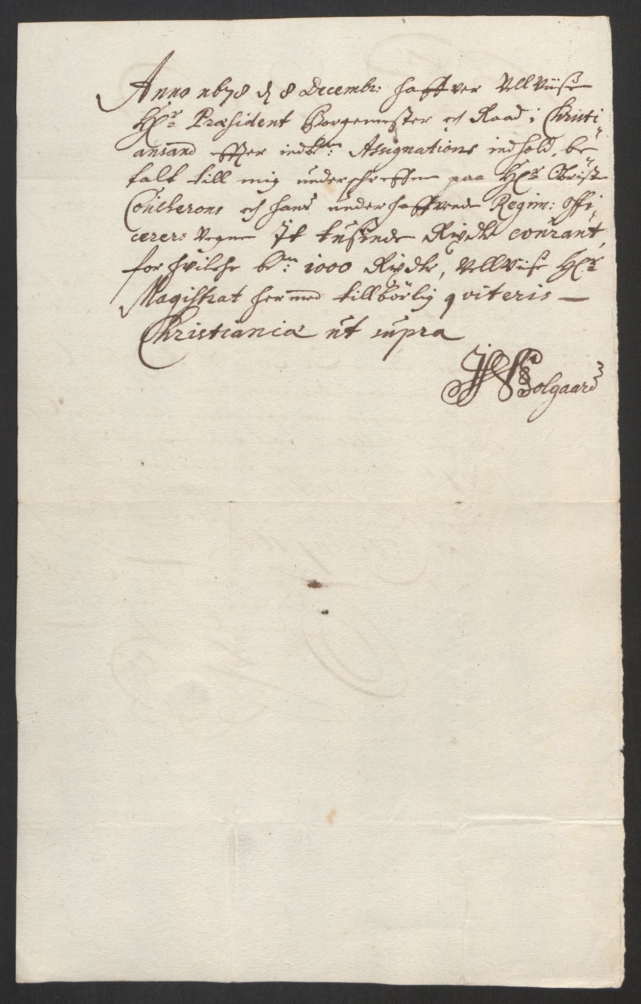 Rentekammeret inntil 1814, Reviderte regnskaper, Byregnskaper, AV/RA-EA-4066/R/Rm/L0258: [M1] Kontribusjonsregnskap, 1664-1700, p. 365