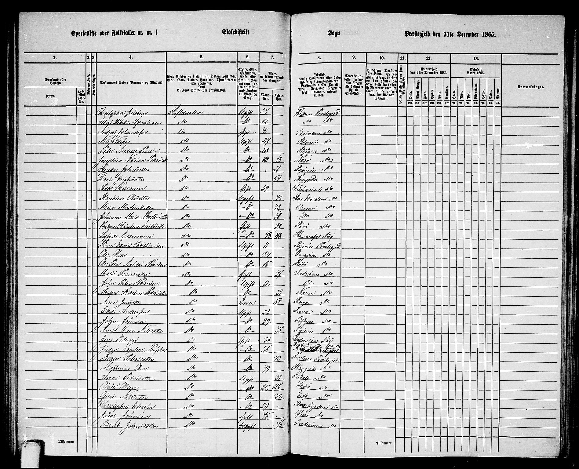 RA, 1865 census for Strinda, 1865, p. 98