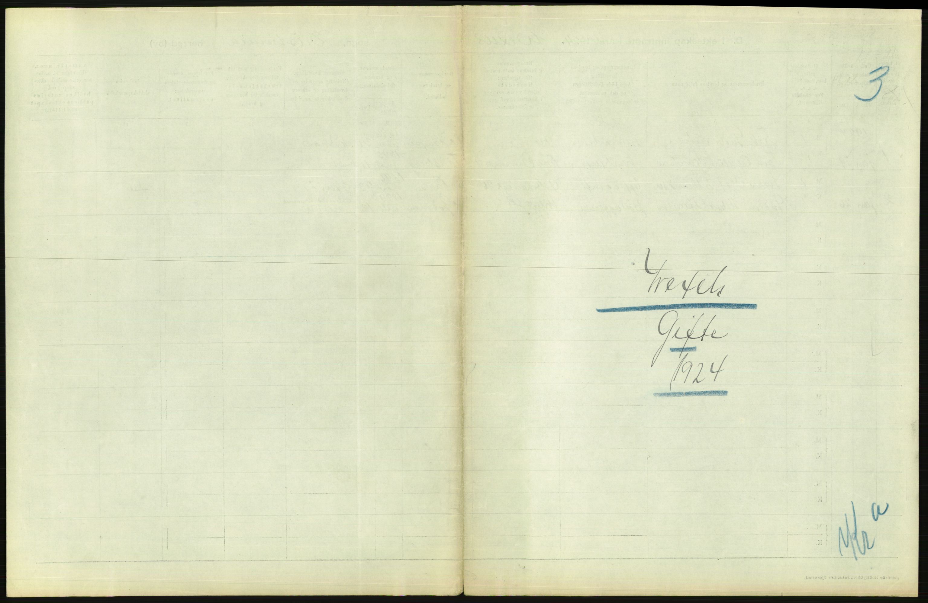Statistisk sentralbyrå, Sosiodemografiske emner, Befolkning, AV/RA-S-2228/D/Df/Dfc/Dfcd/L0007: Kristiania: Gifte, 1924, p. 733