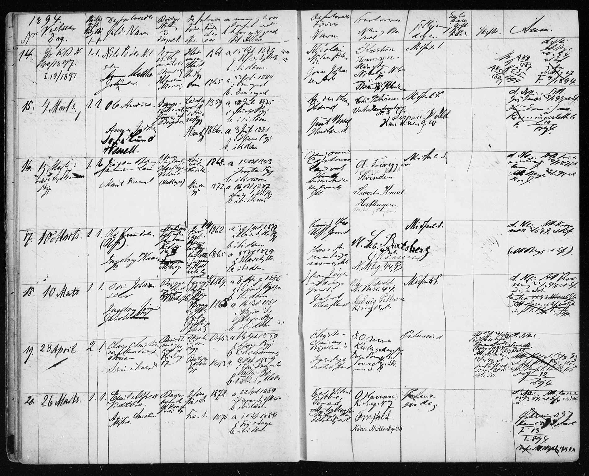 Ministerialprotokoller, klokkerbøker og fødselsregistre - Sør-Trøndelag, AV/SAT-A-1456/604/L0191: Parish register (official) no. 604A12, 1892-1900