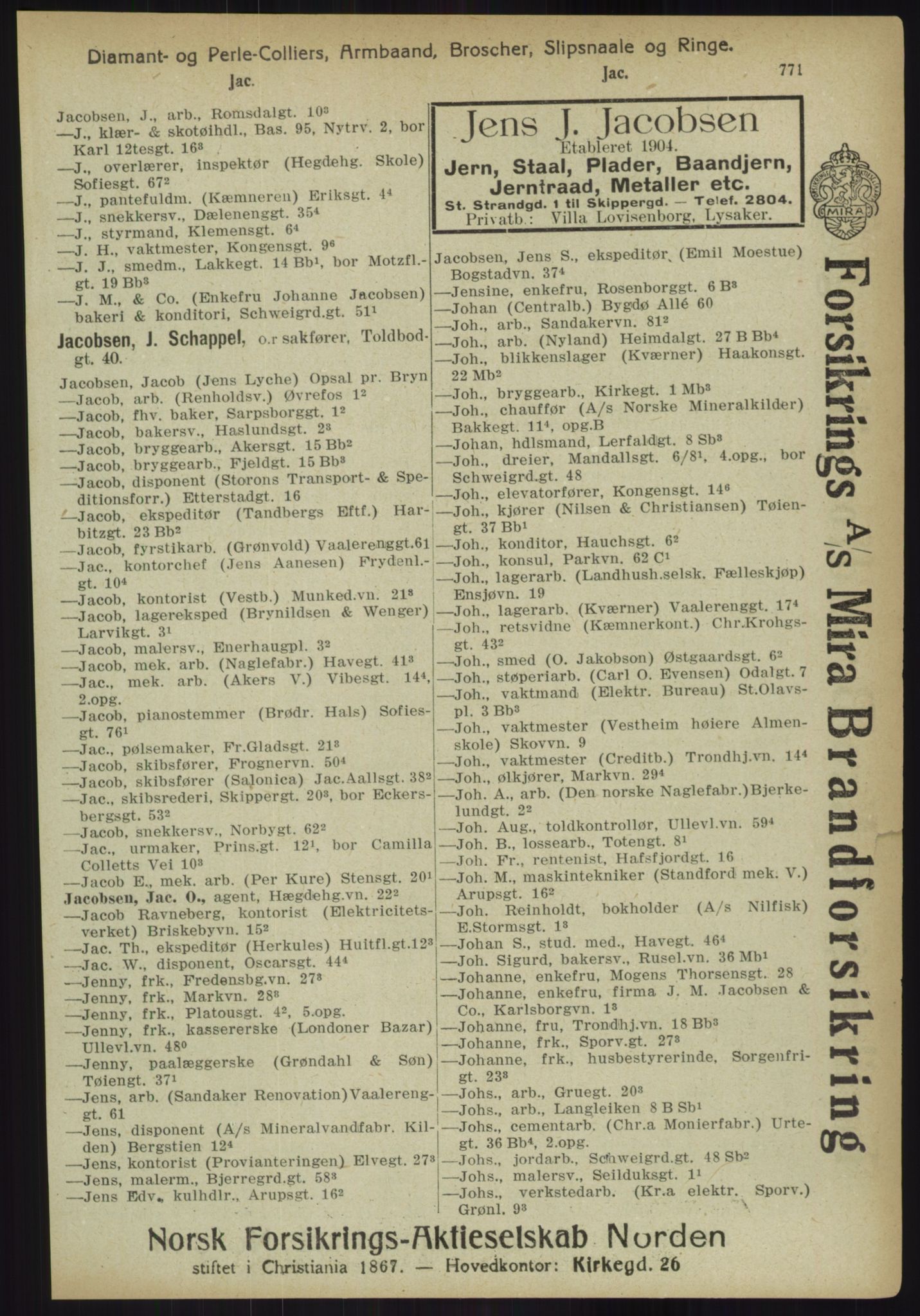 Kristiania/Oslo adressebok, PUBL/-, 1918, p. 796