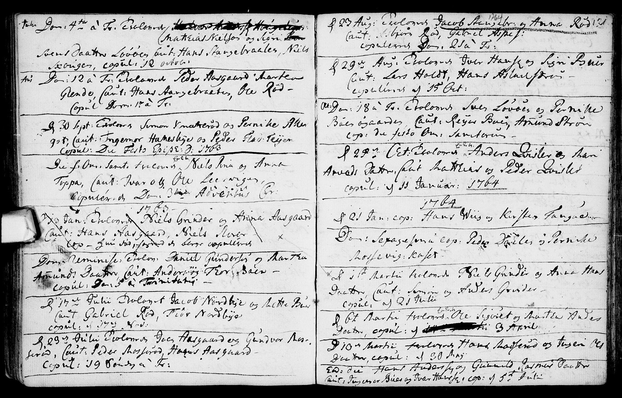Aremark prestekontor Kirkebøker, SAO/A-10899/F/Fa/L0003: Parish register (official) no. I 3, 1745-1795, p. 121