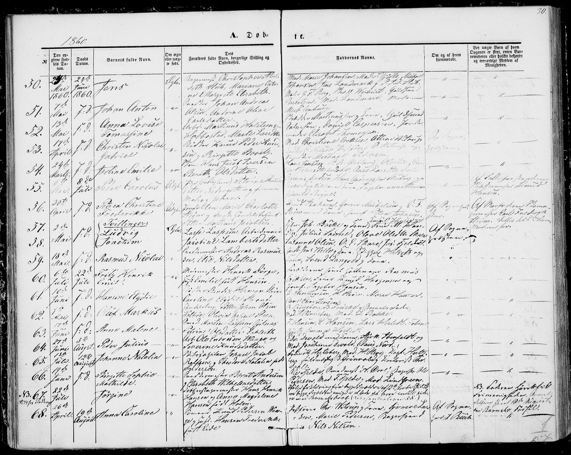 Ministerialprotokoller, klokkerbøker og fødselsregistre - Møre og Romsdal, AV/SAT-A-1454/529/L0451: Parish register (official) no. 529A01, 1855-1863, p. 30