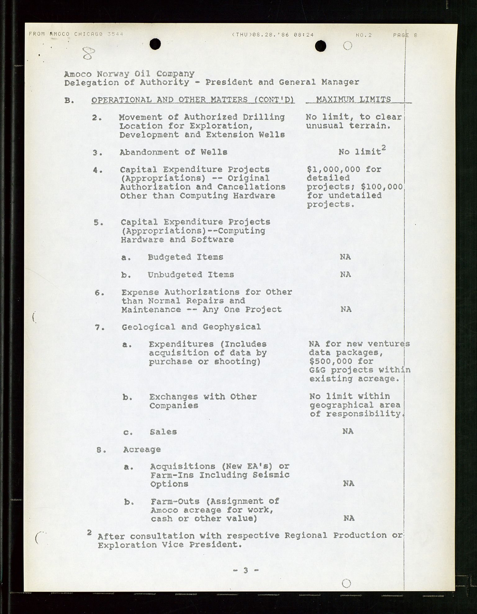 Pa 1740 - Amoco Norway Oil Company, AV/SAST-A-102405/22/A/Aa/L0001: Styreprotokoller og sakspapirer, 1965-1999, p. 72