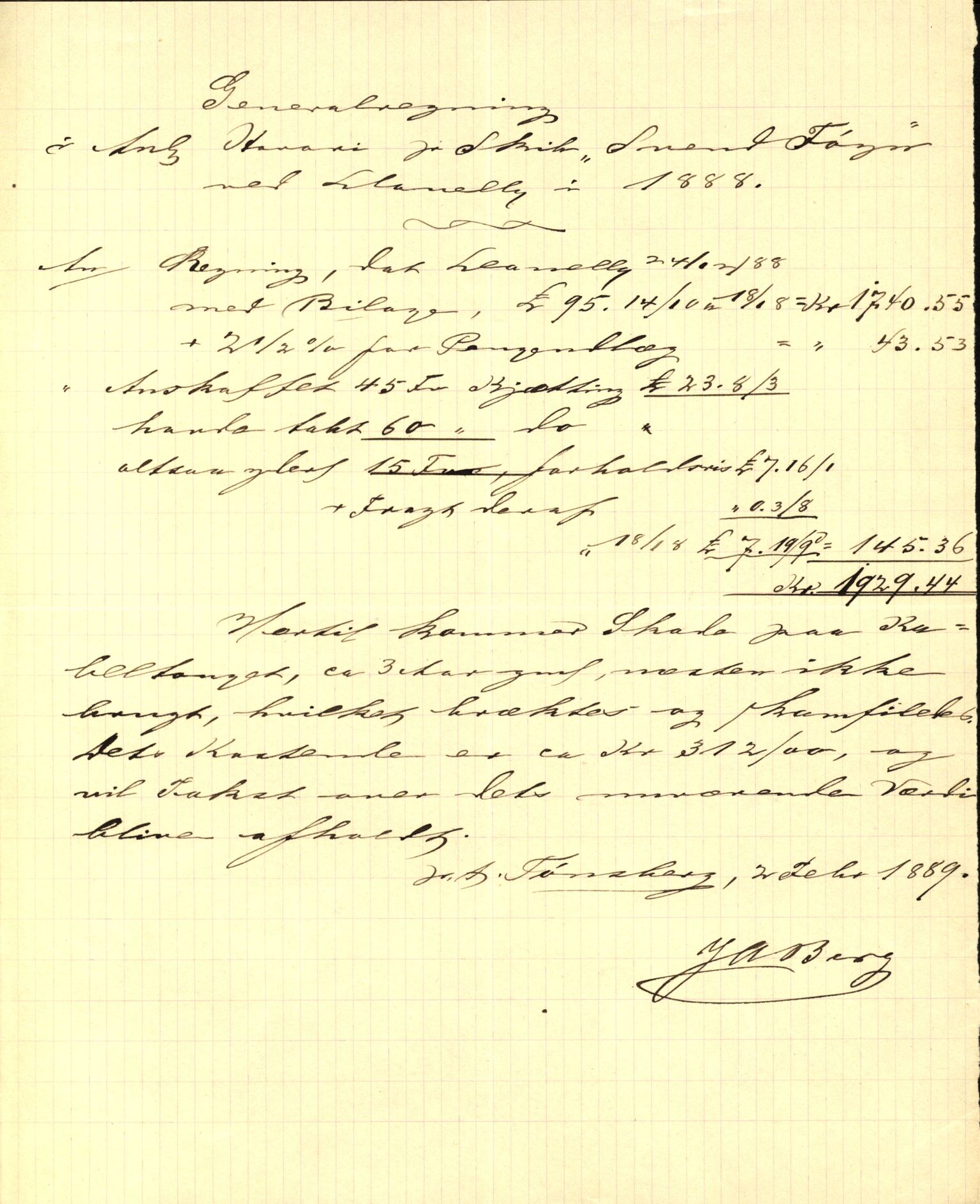 Pa 63 - Østlandske skibsassuranceforening, VEMU/A-1079/G/Ga/L0022/0009: Havaridokumenter / Svend Føyn, Sylvia, Særimner, Magna av Fredrikstad, 1888, p. 24