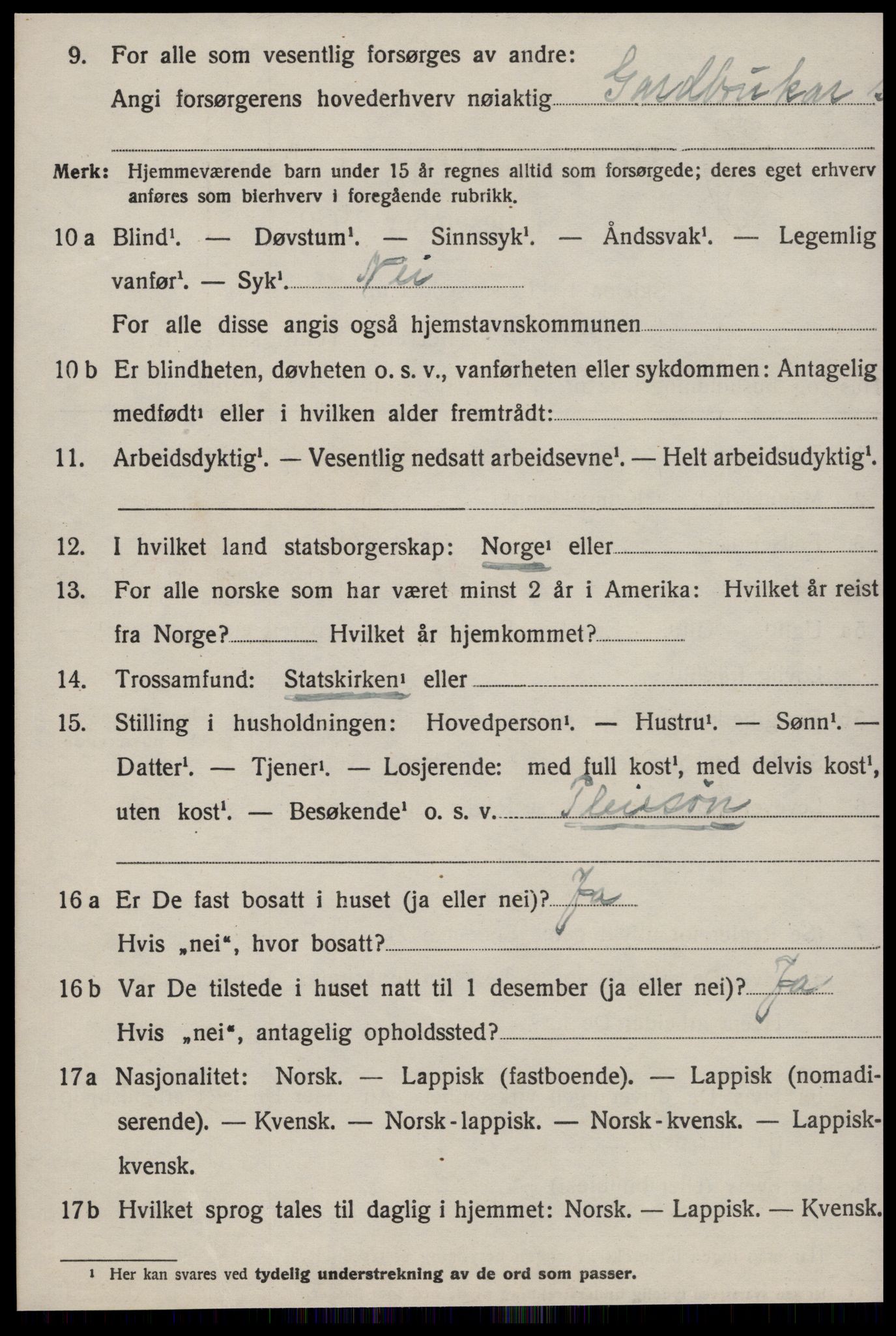 SAT, 1920 census for Haltdalen, 1920, p. 1605