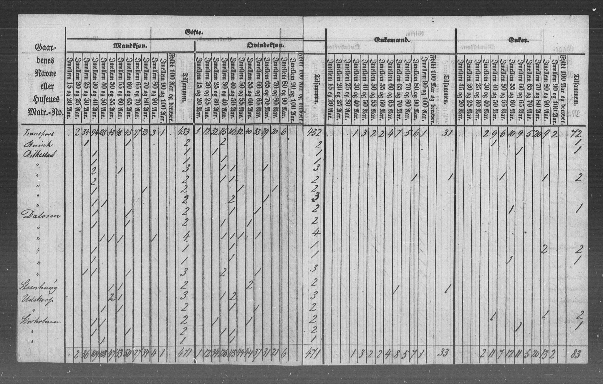 , Census 1855 for Hemnes, 1855, p. 13