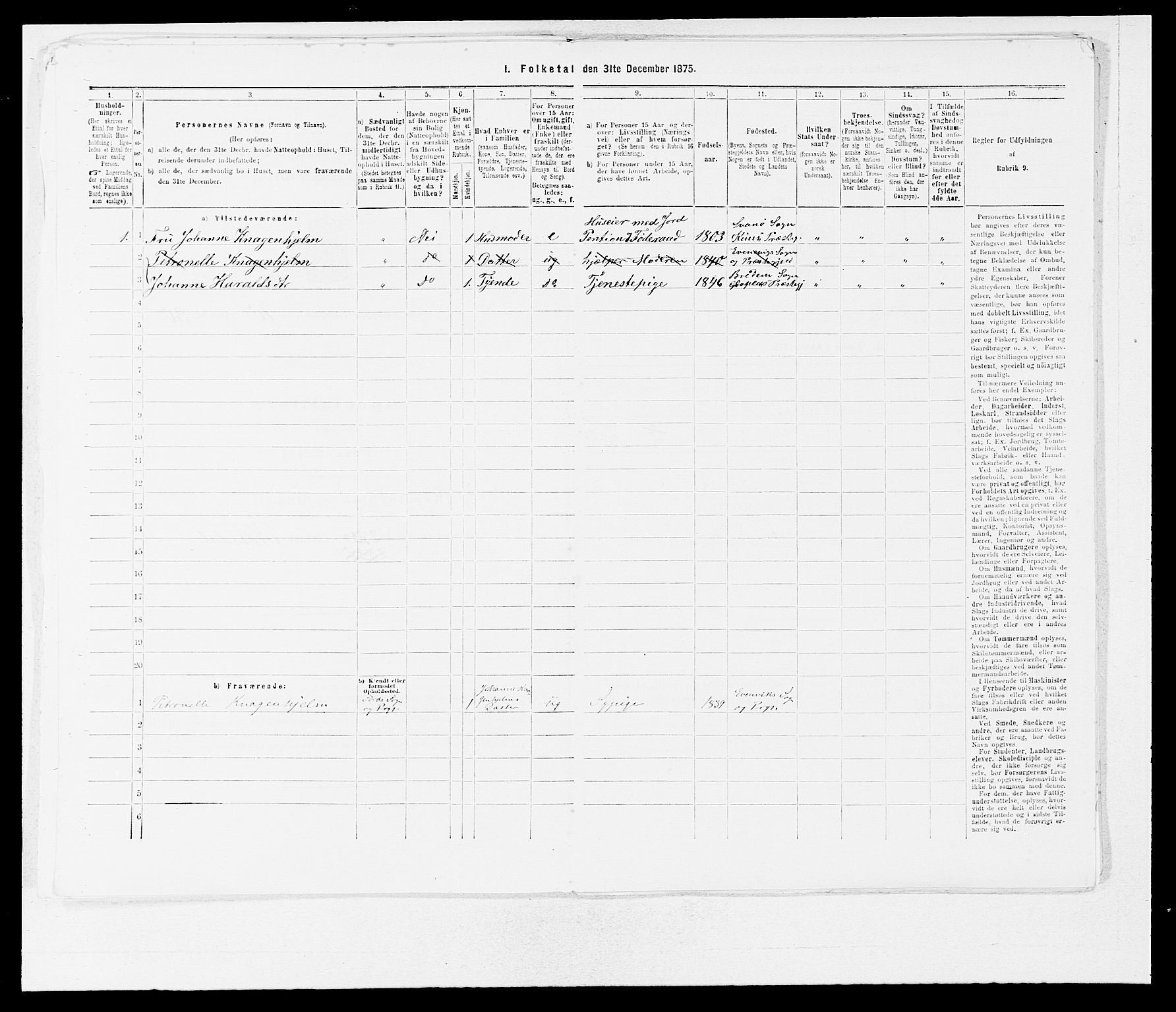 SAB, 1875 census for 1432P Førde, 1875, p. 1222