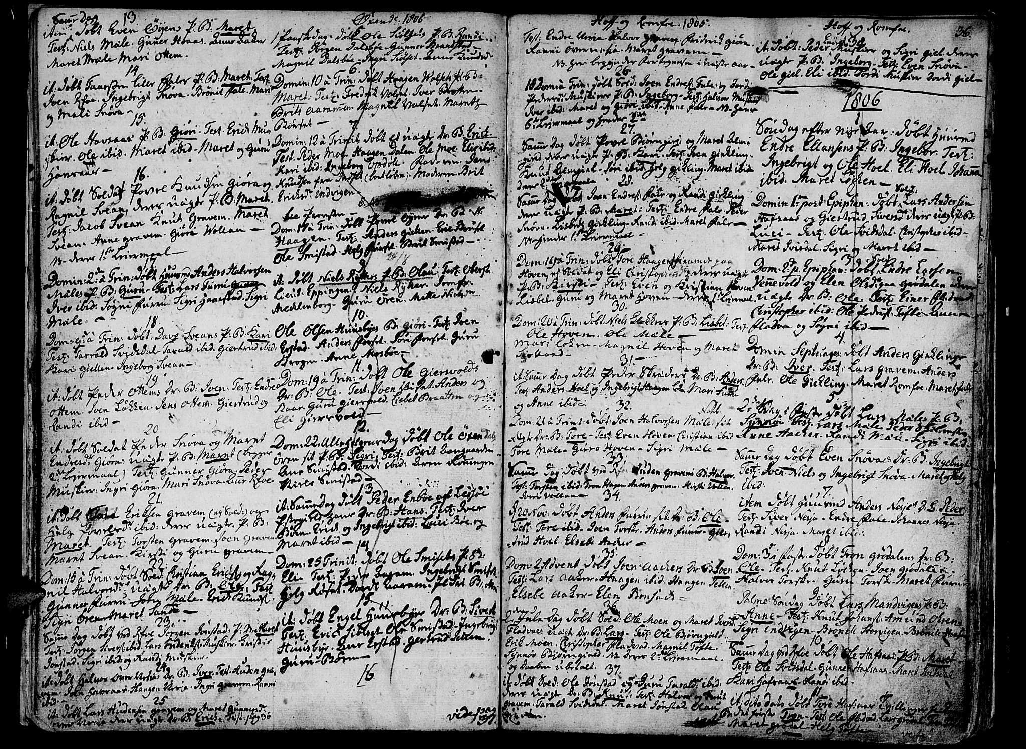 Ministerialprotokoller, klokkerbøker og fødselsregistre - Møre og Romsdal, SAT/A-1454/590/L1008: Parish register (official) no. 590A02, 1794-1820, p. 36