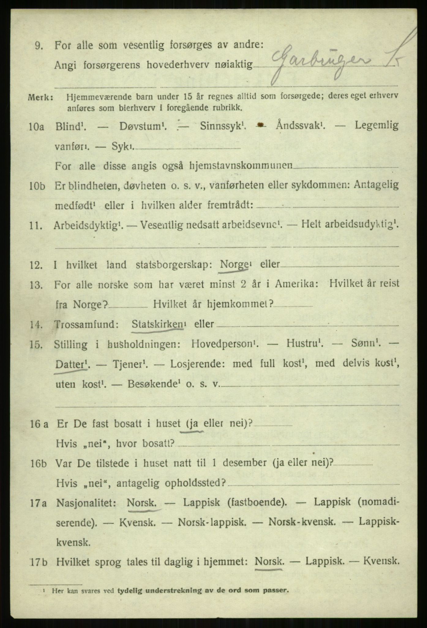 SATØ, 1920 census for Tromsøysund, 1920, p. 7621