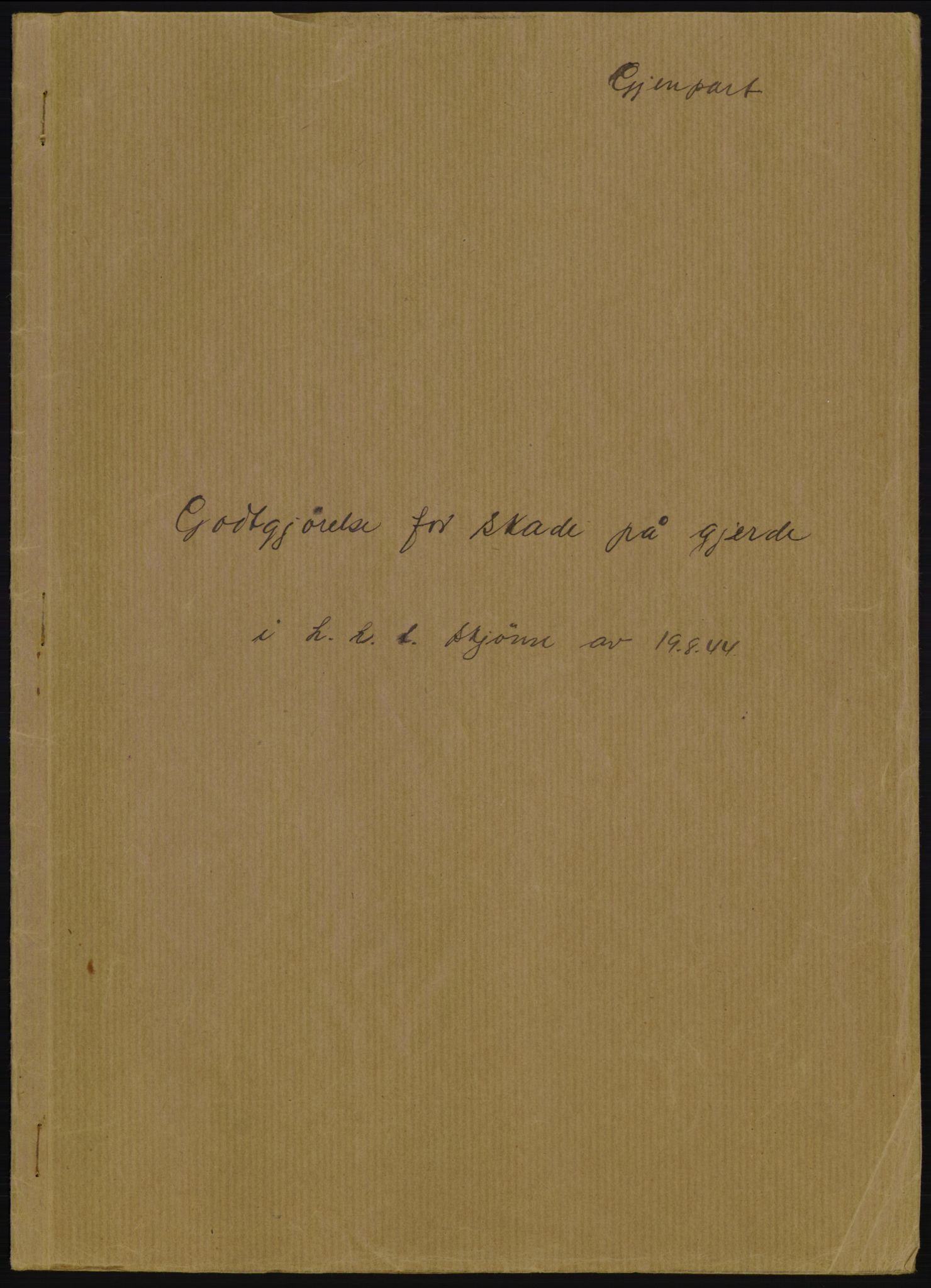 Forsvarsdepartementet, 10. kontor / Oppgjørskontoret, AV/RA-RAFA-1225/D/Db/L0180: Lista oppgjørskontor, 1942-1952, p. 1144