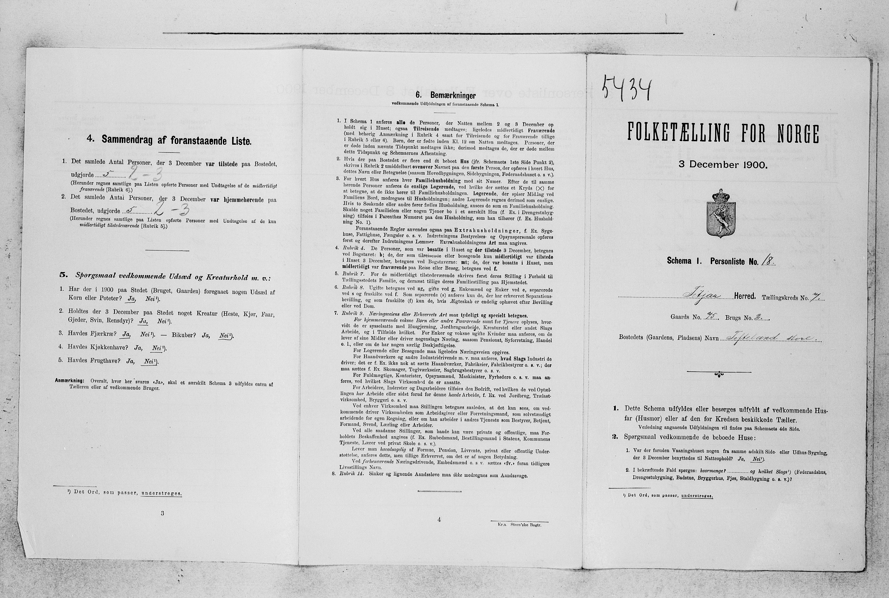 SAB, 1900 census for Fitjar, 1900, p. 776