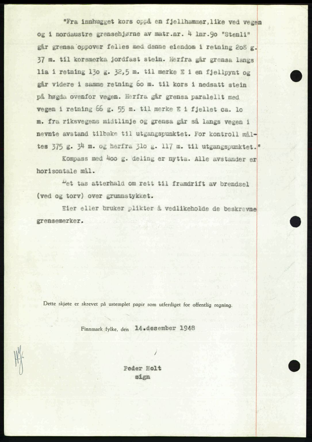 Alta fogderi/sorenskriveri, SATØ/SATØ-5/1/K/Kd/L0037pantebok: Mortgage book no. 39-40, 1948-1949, Diary no: : 108/1949