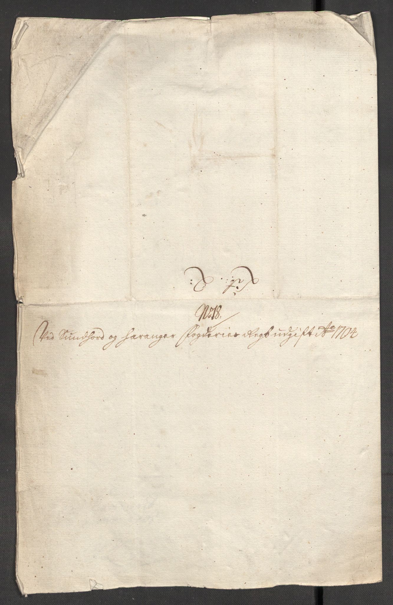 Rentekammeret inntil 1814, Reviderte regnskaper, Fogderegnskap, AV/RA-EA-4092/R48/L2982: Fogderegnskap Sunnhordland og Hardanger, 1704, p. 262