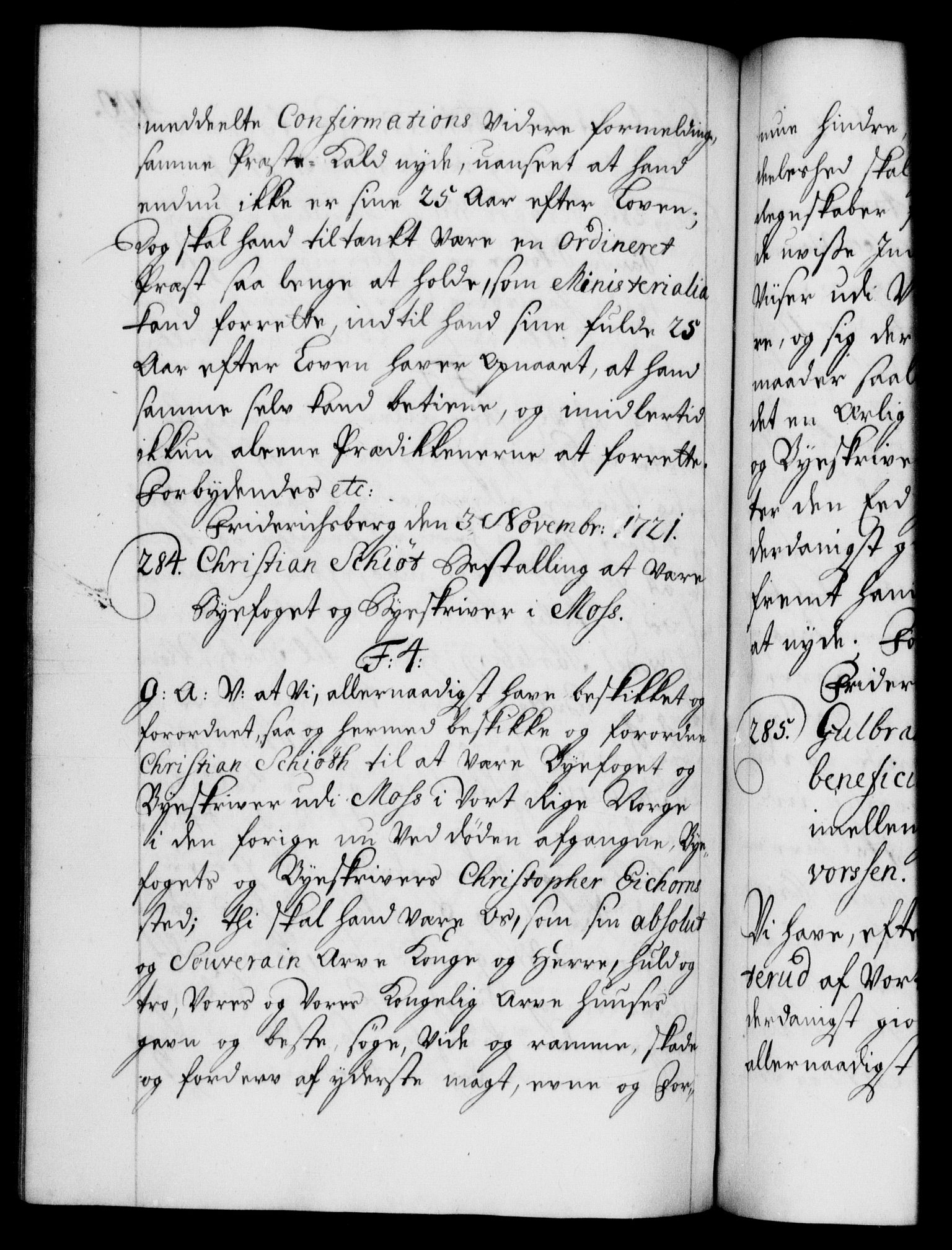 Danske Kanselli 1572-1799, AV/RA-EA-3023/F/Fc/Fca/Fcaa/L0023: Norske registre, 1720-1722, p. 400b