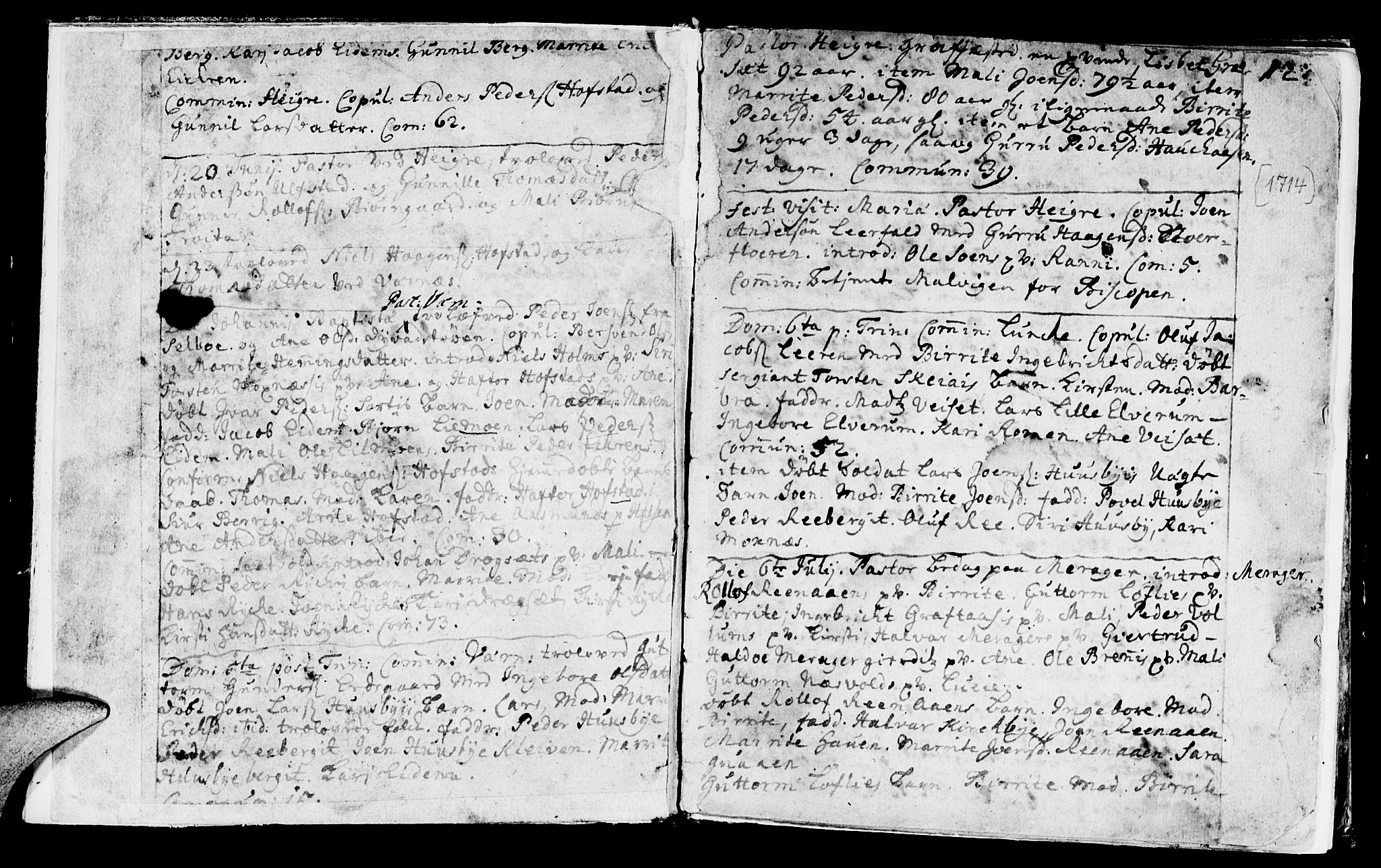 Ministerialprotokoller, klokkerbøker og fødselsregistre - Nord-Trøndelag, SAT/A-1458/709/L0054: Parish register (official) no. 709A02, 1714-1738, p. 12