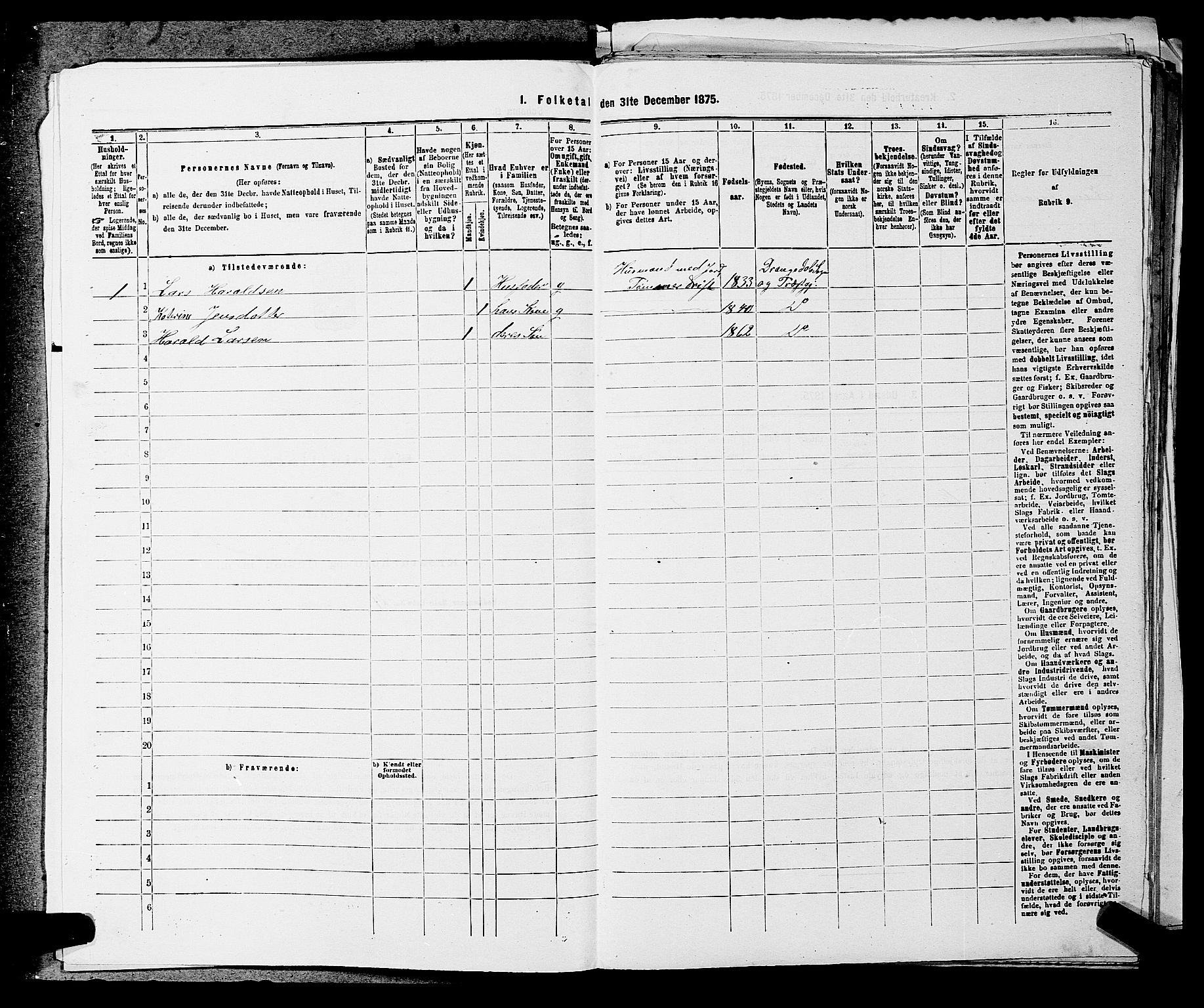 SAKO, 1875 census for 0817P Drangedal, 1875, p. 237