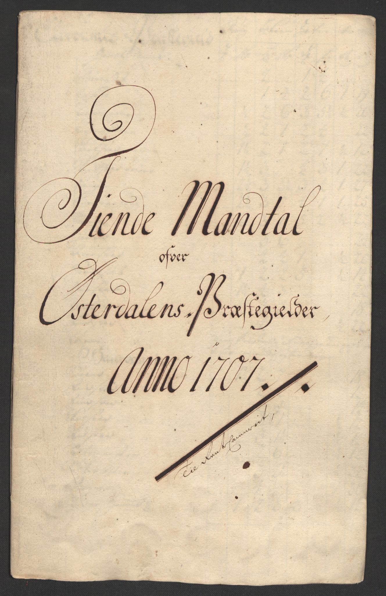 Rentekammeret inntil 1814, Reviderte regnskaper, Fogderegnskap, RA/EA-4092/R13/L0844: Fogderegnskap Solør, Odal og Østerdal, 1707, p. 168