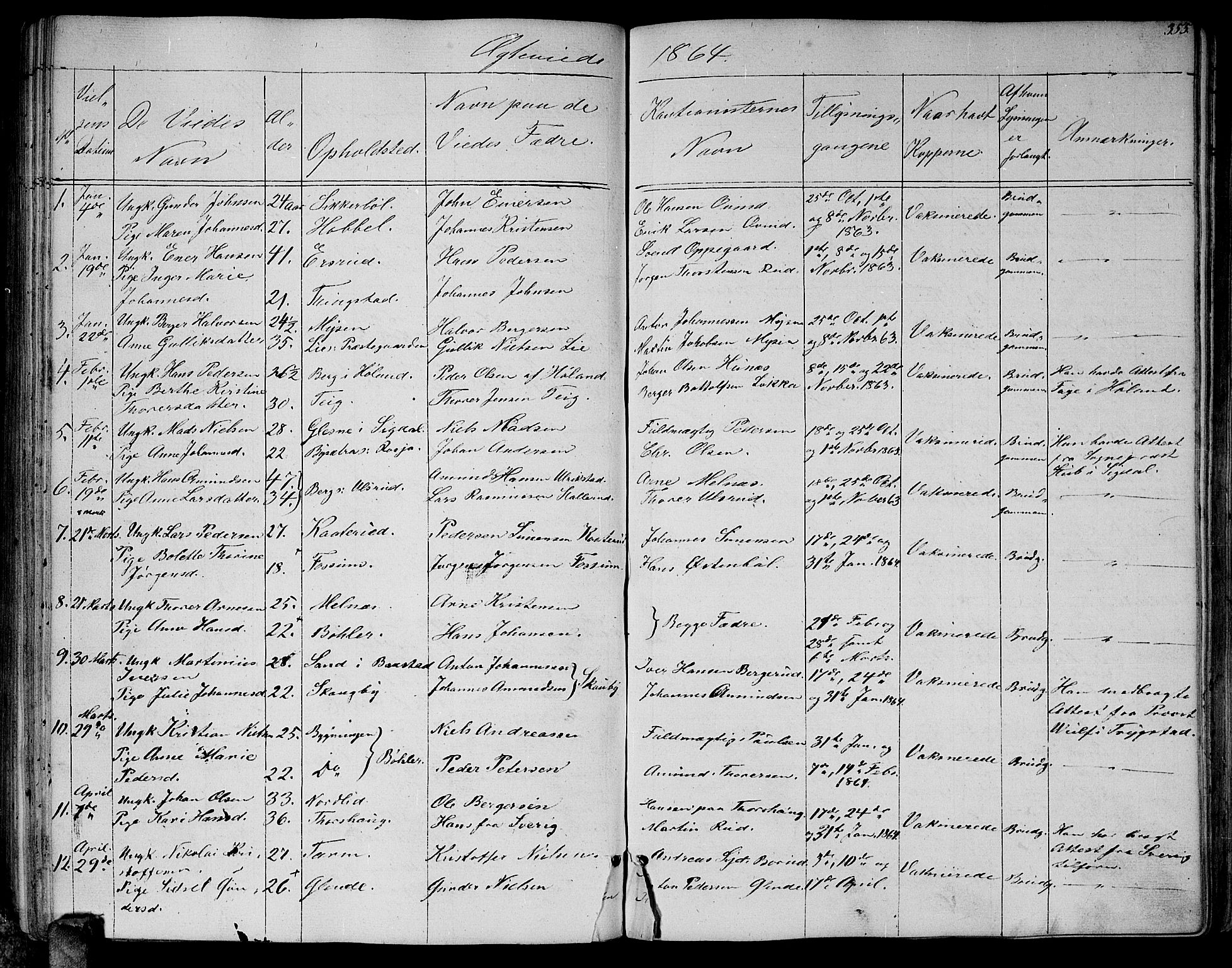 Enebakk prestekontor Kirkebøker, AV/SAO-A-10171c/G/Ga/L0004: Parish register (copy) no. I 4, 1850-1866, p. 355