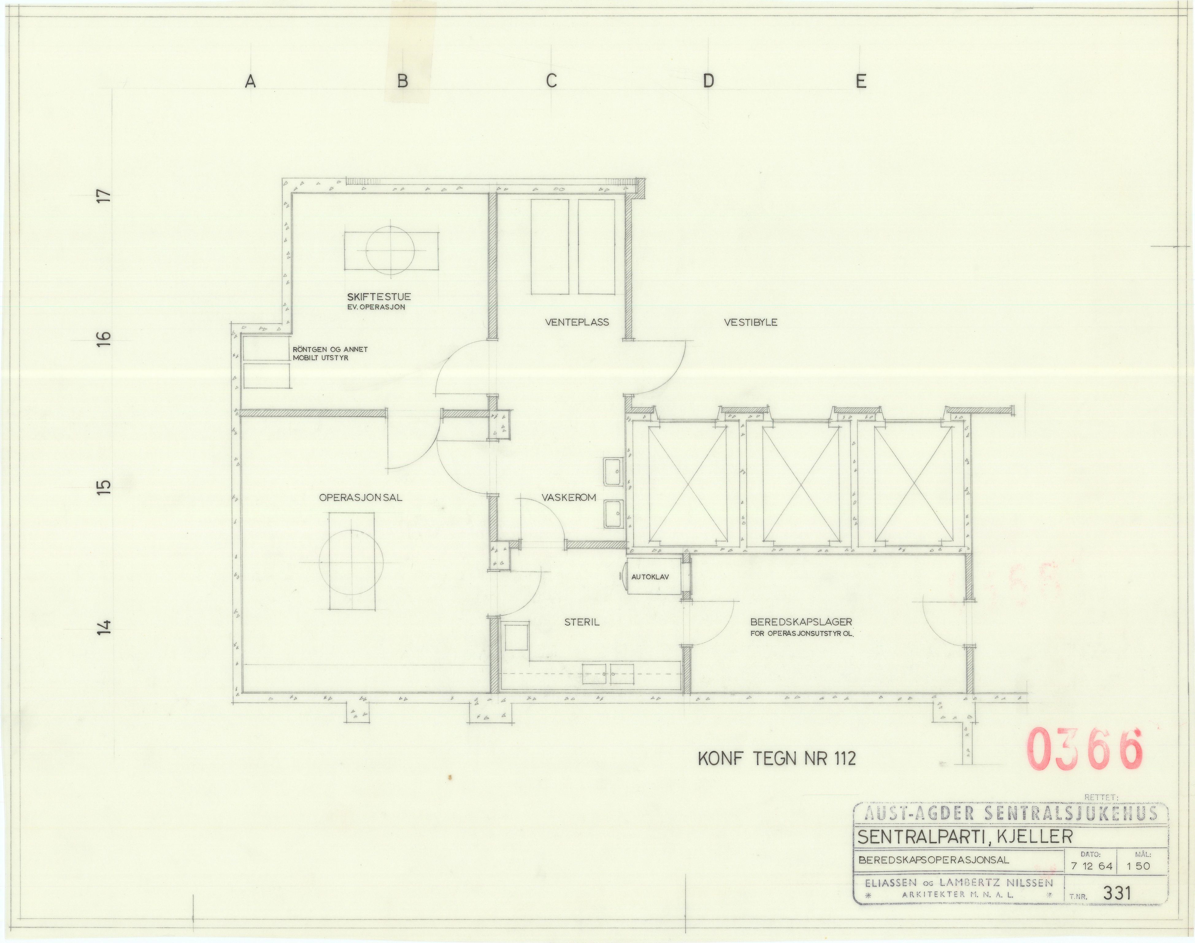 Eliassen og Lambertz-Nilssen Arkitekter, AAKS/PA-2983/T/T01/L0006: Tegningskogger 0366, 1960-1966, p. 27