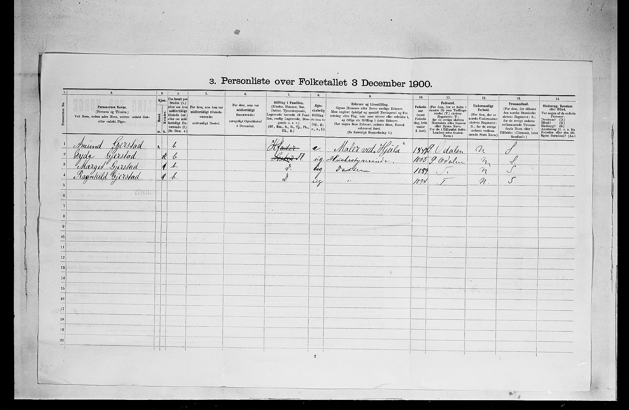 SAO, 1900 census for Kristiania, 1900, p. 17634