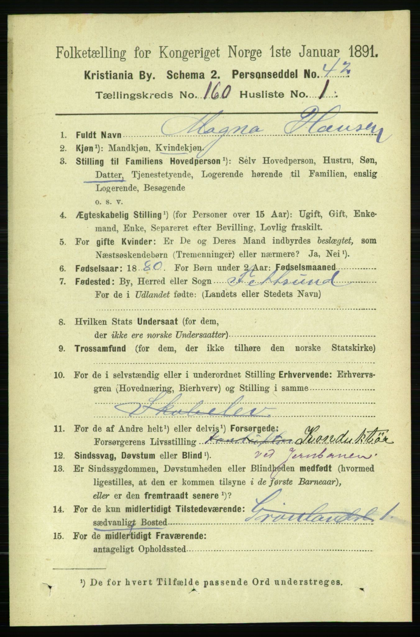 RA, 1891 census for 0301 Kristiania, 1891, p. 90744