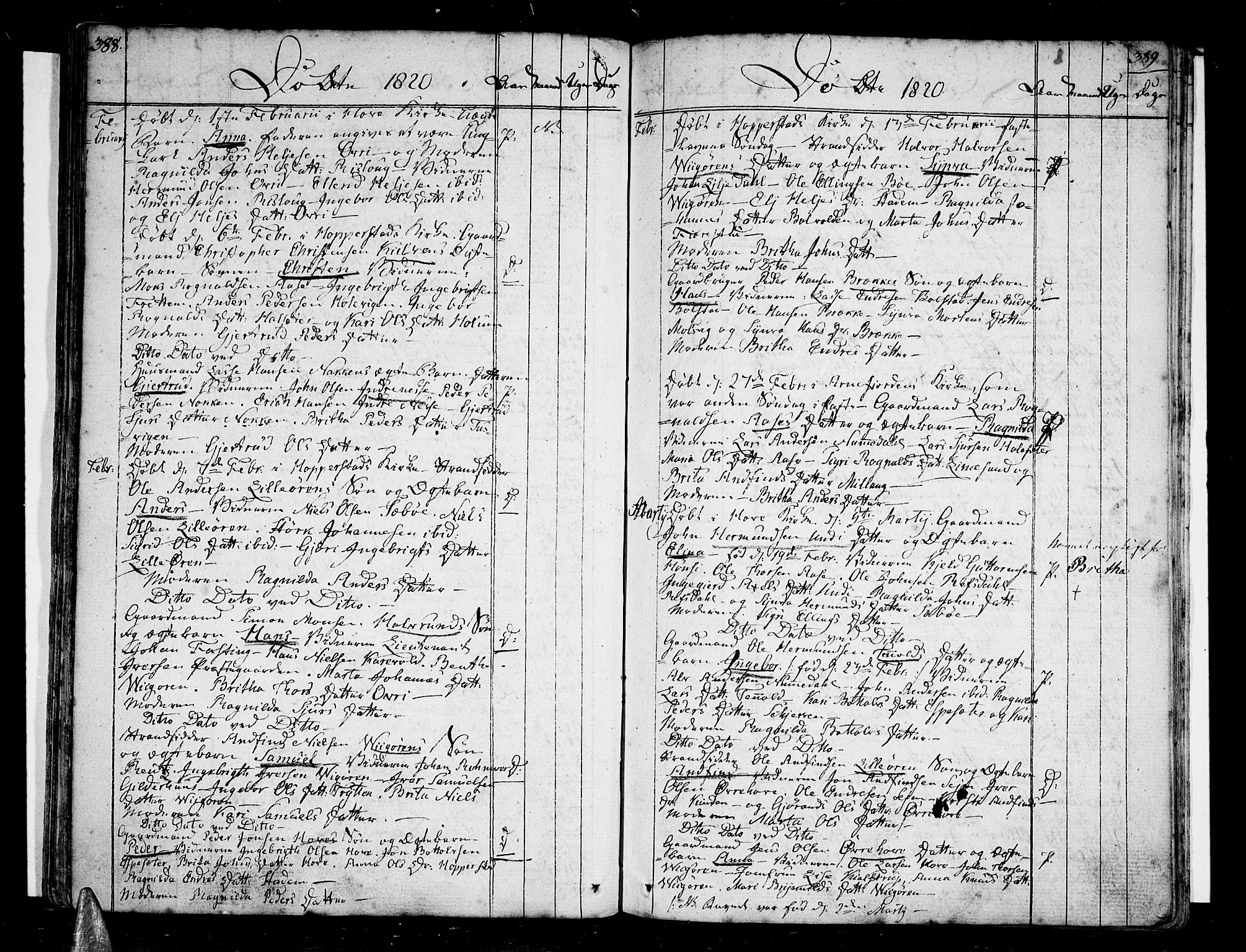 Vik sokneprestembete, SAB/A-81501: Parish register (official) no. A 5, 1787-1820, p. 388-389
