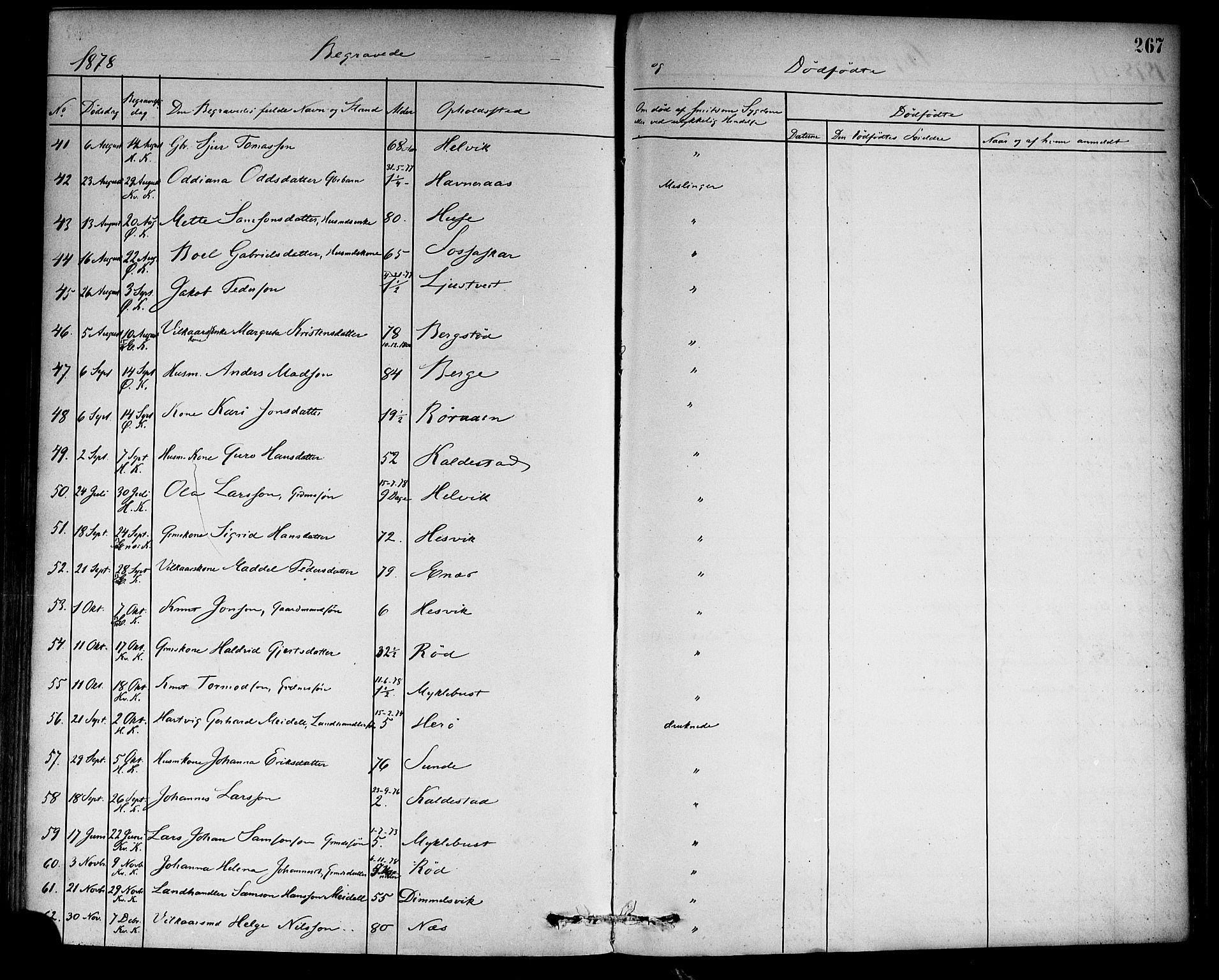 Kvinnherad sokneprestembete, AV/SAB-A-76401/H/Haa: Parish register (official) no. A 9, 1873-1886, p. 267