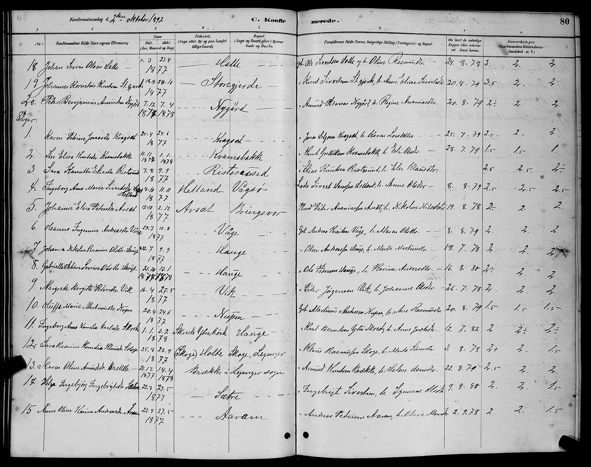 Ministerialprotokoller, klokkerbøker og fødselsregistre - Møre og Romsdal, AV/SAT-A-1454/503/L0048: Parish register (copy) no. 503C03, 1885-1893, p. 80