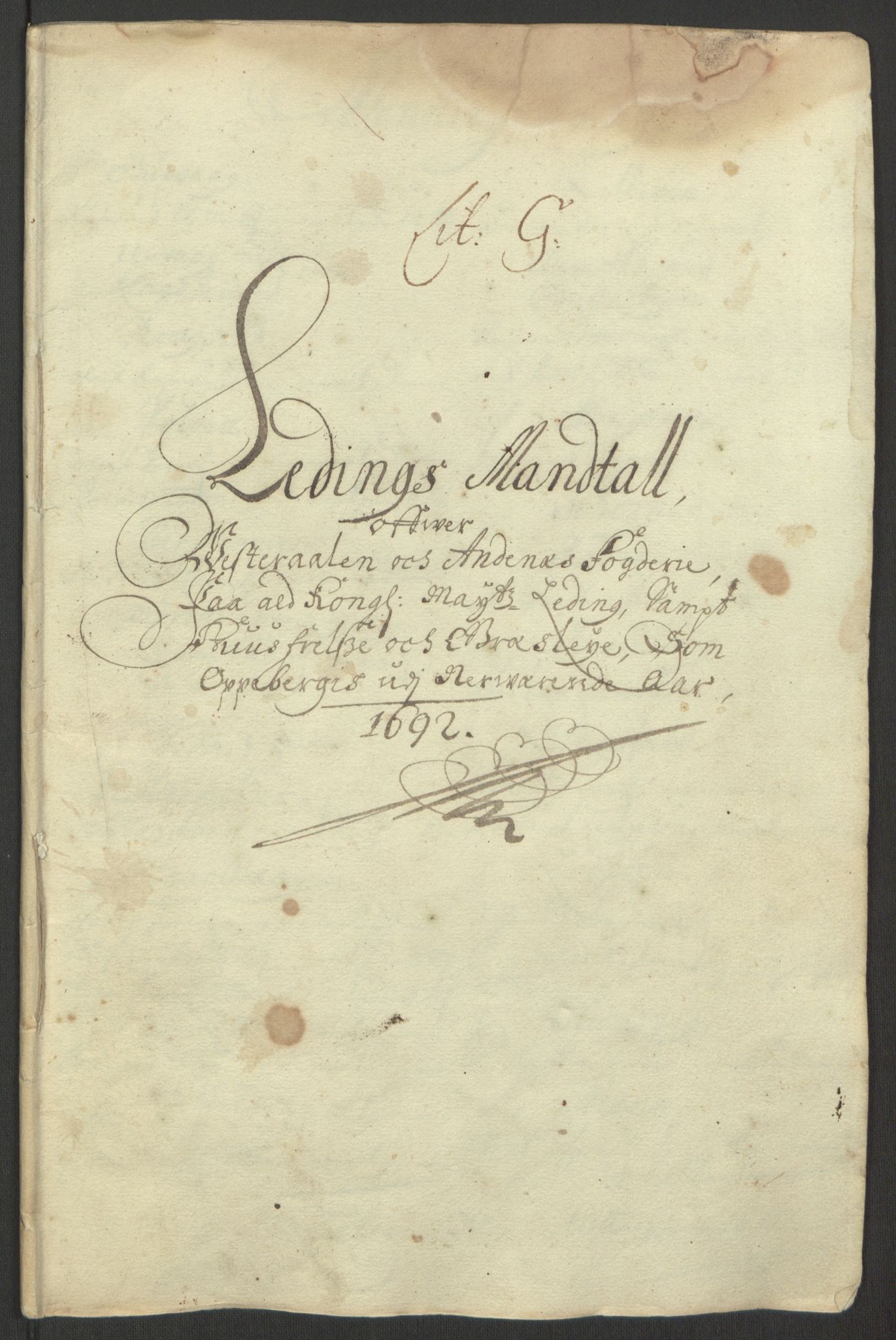 Rentekammeret inntil 1814, Reviderte regnskaper, Fogderegnskap, RA/EA-4092/R67/L4676: Fogderegnskap Vesterålen, Andenes og Lofoten, 1691-1693, p. 138